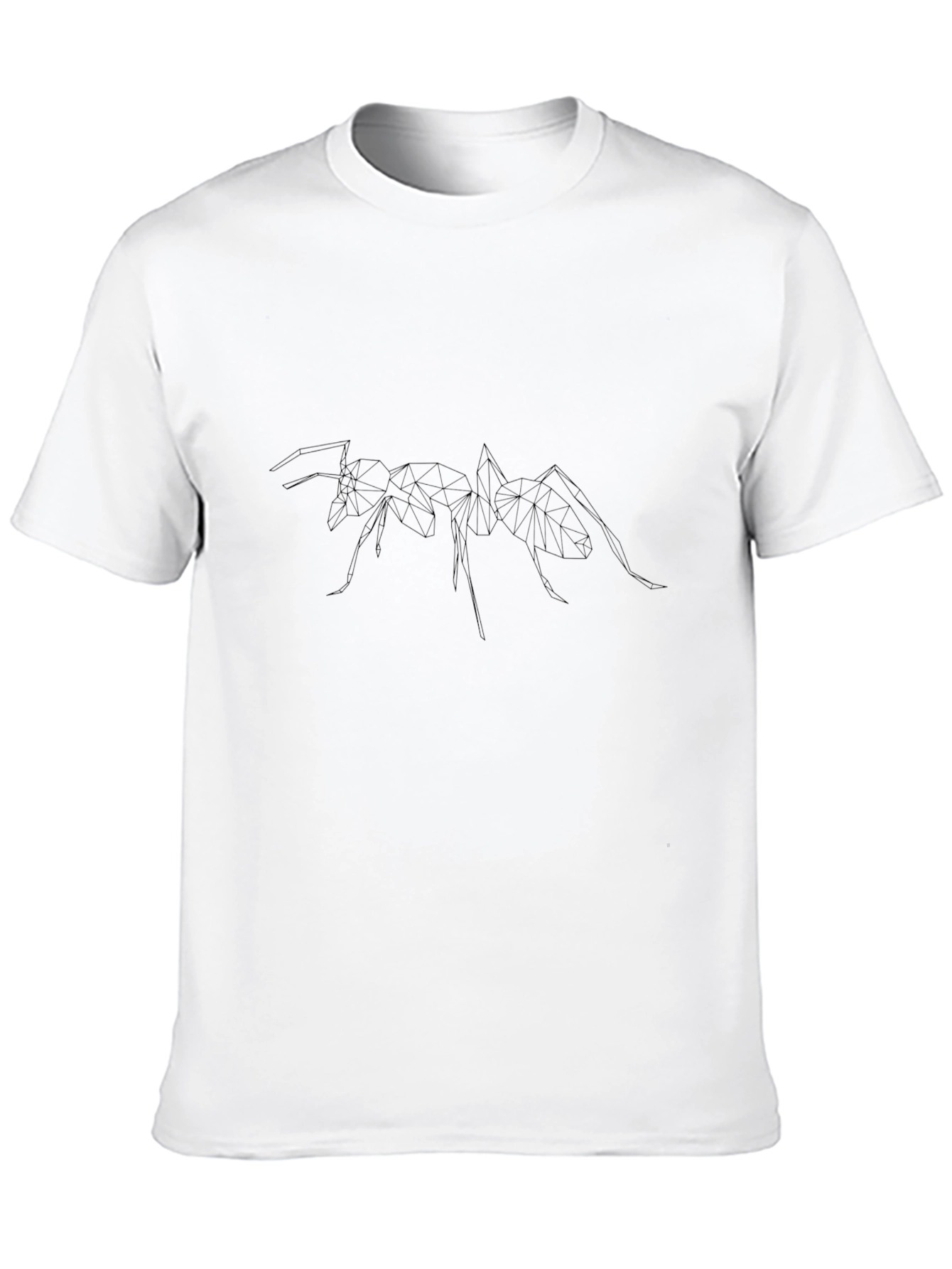 Geometric Ant Graphic Tee - Modern Black T-Shirt