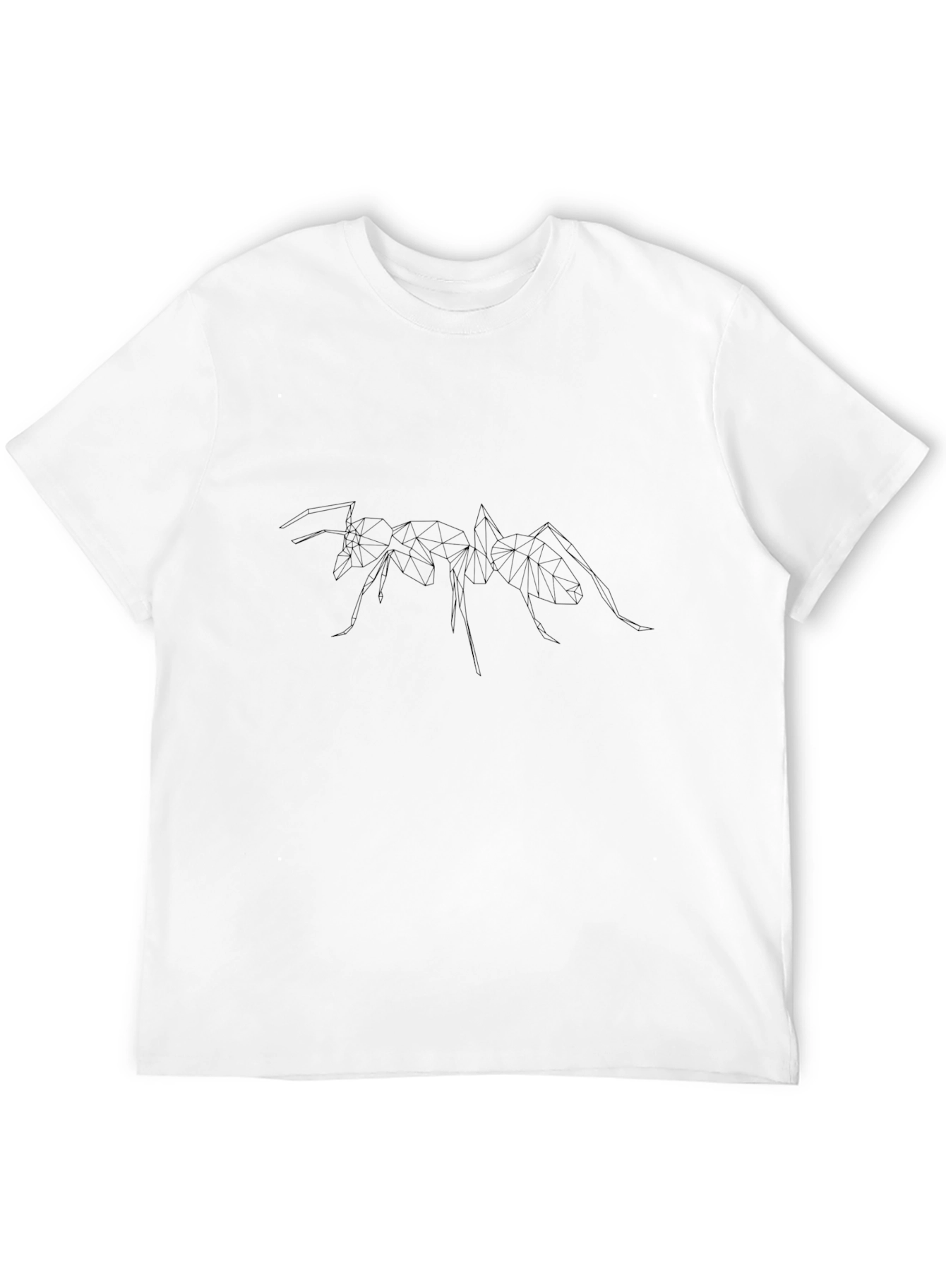 Geometric Ant Graphic Tee - Modern Black T-Shirt