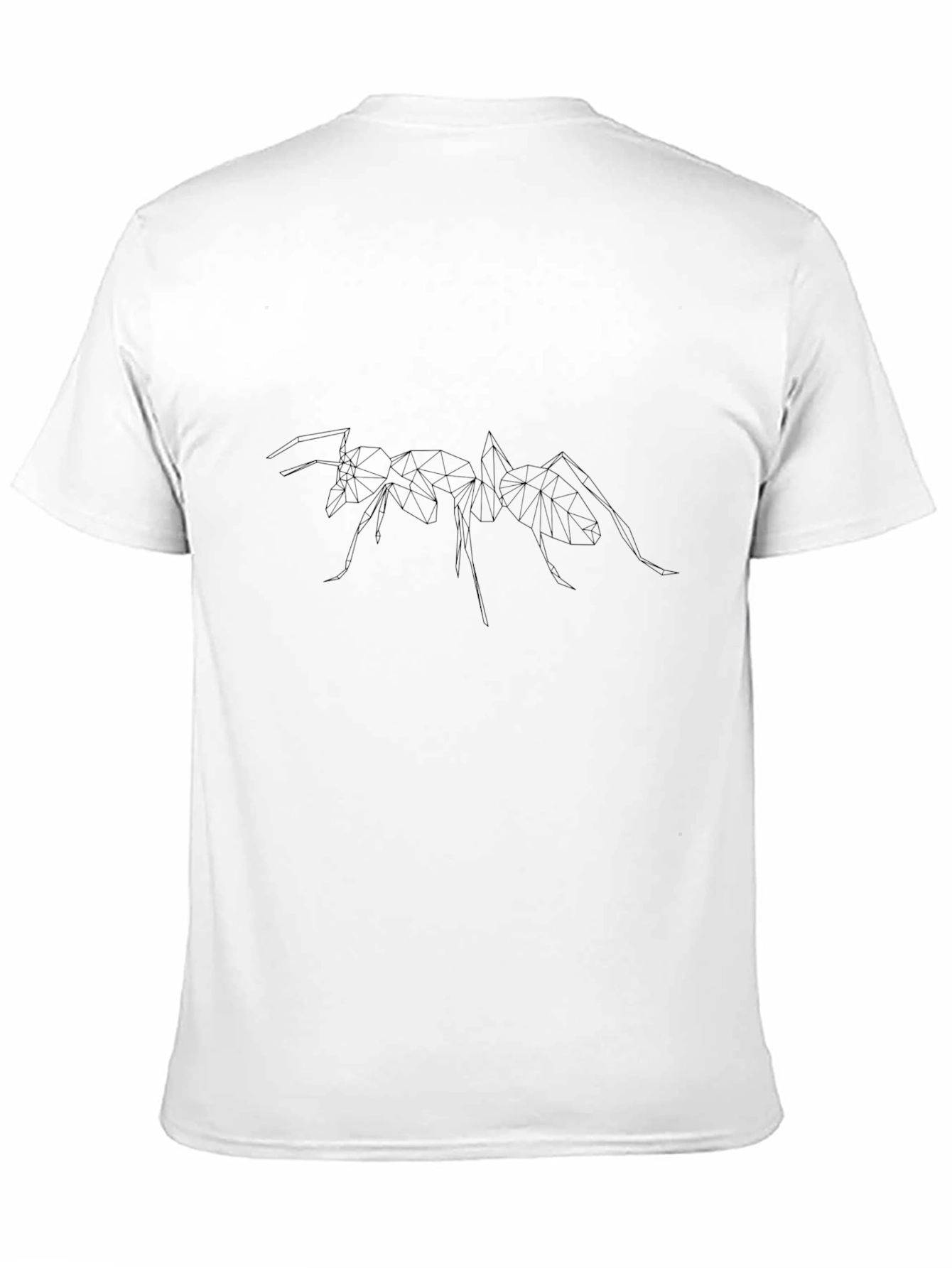 Geometric Ant Graphic Tee - Modern Black T-Shirt