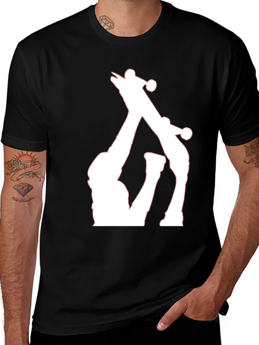 Giraffe Silhouette Black T-Shirt