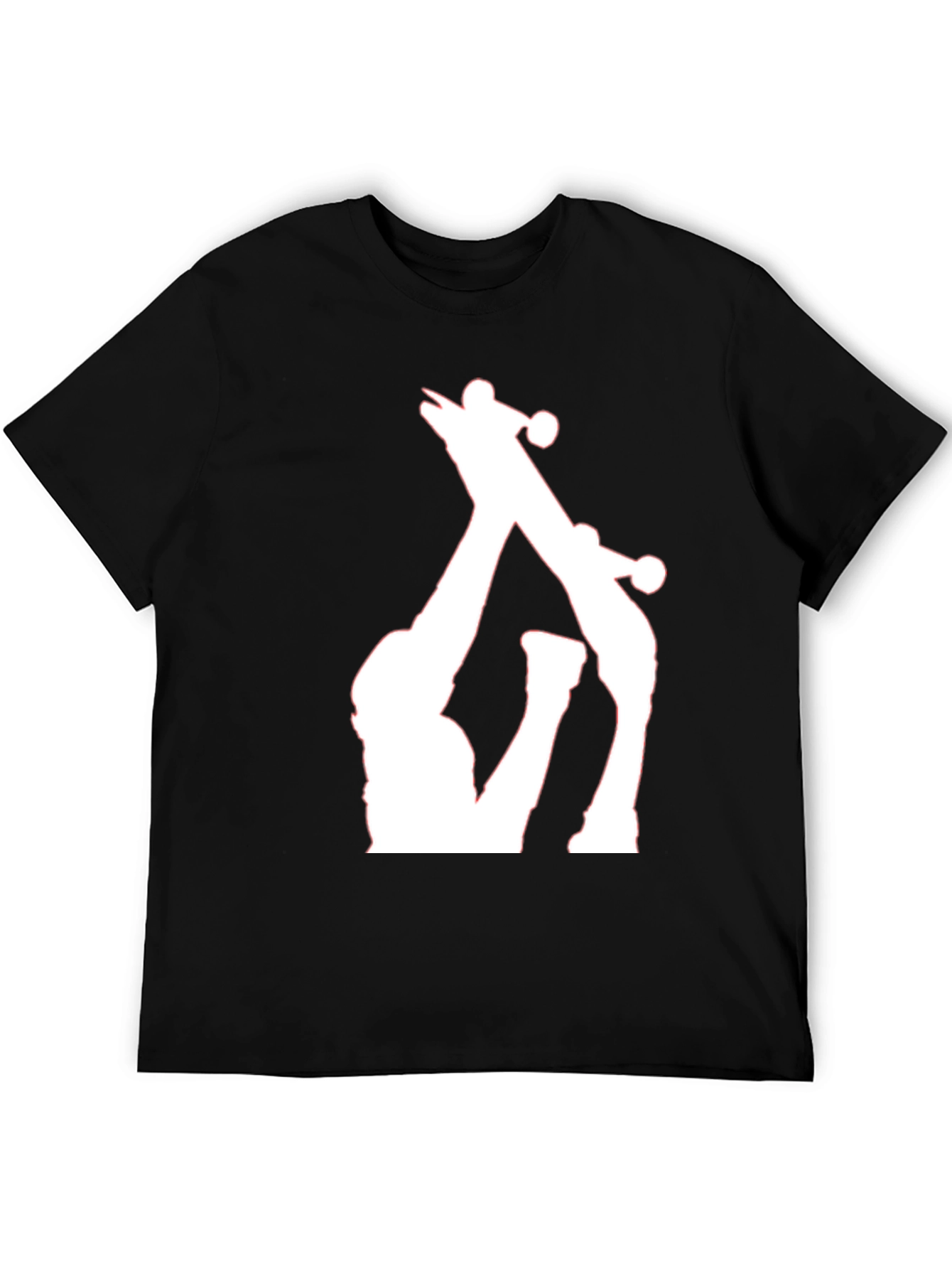Giraffe Silhouette Black T-Shirt
