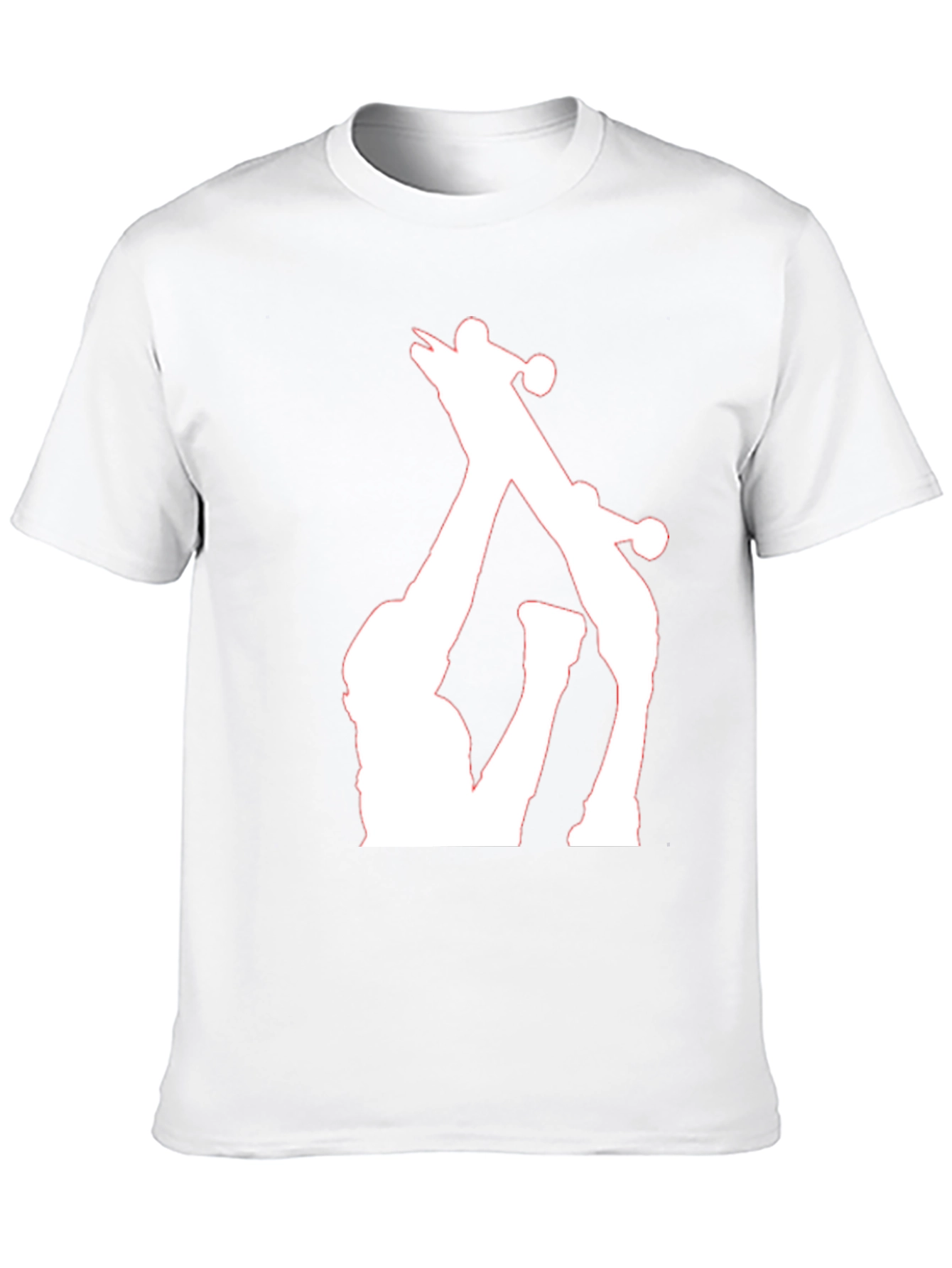 Giraffe Silhouette Black T-Shirt