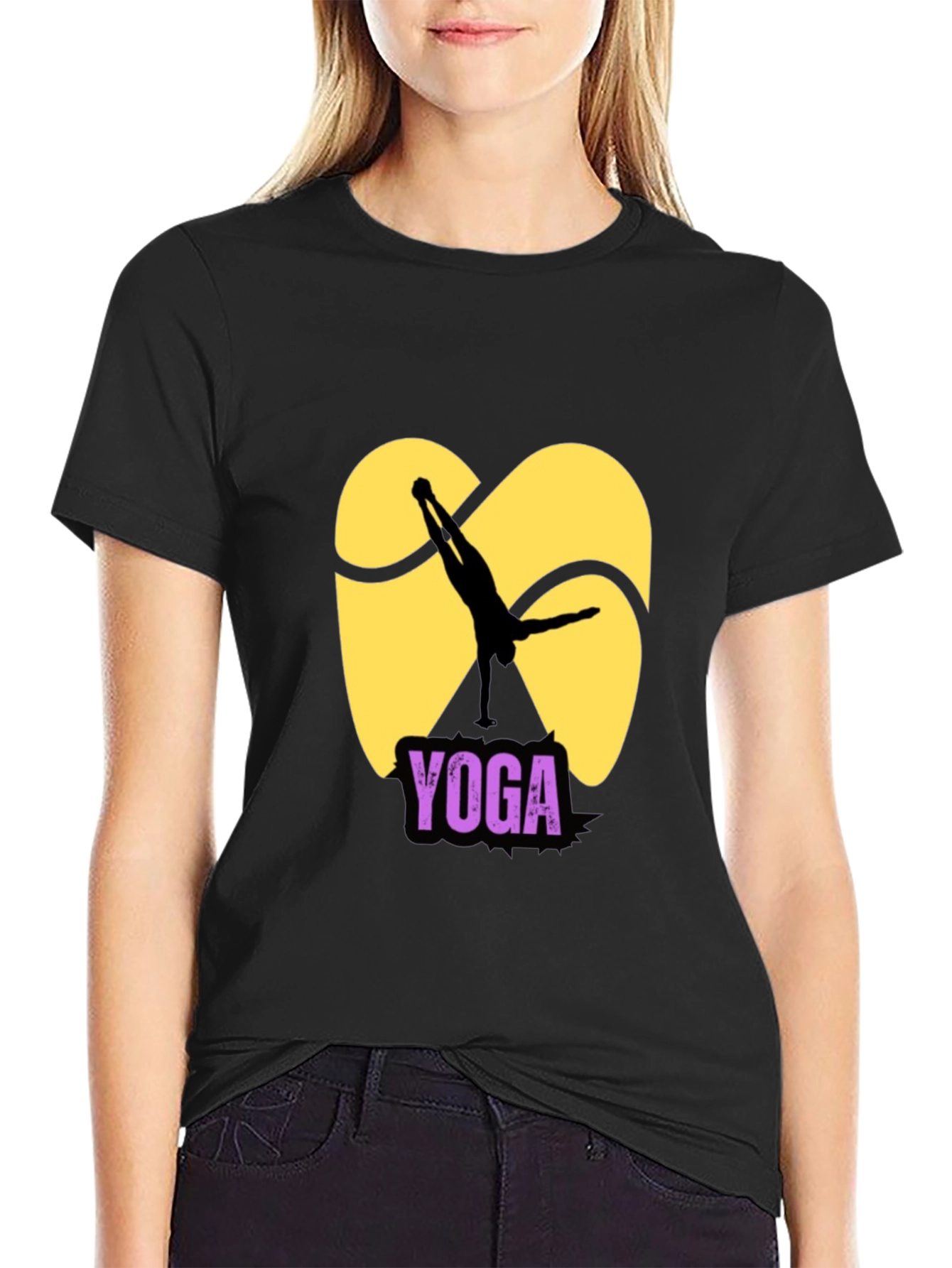 Yoga Silhouette Graphic T-Shirt
