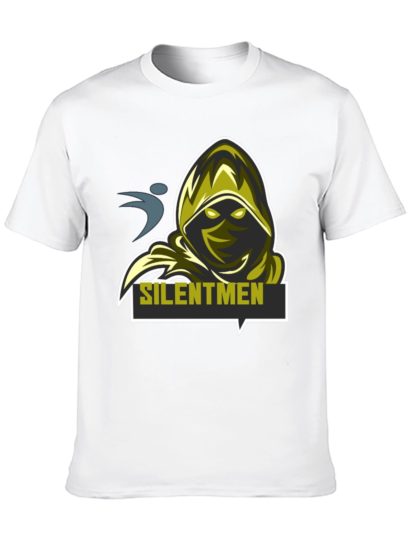 Silentmen Graphic Black T-Shirt - Gamer Style