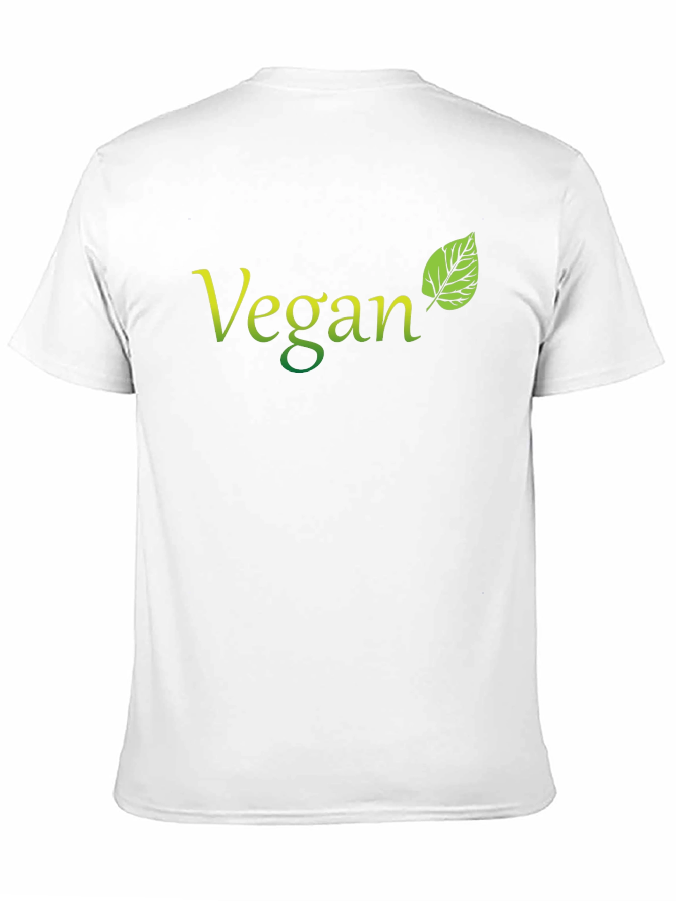 Vegan T-Shirt Black Leaf Graphic