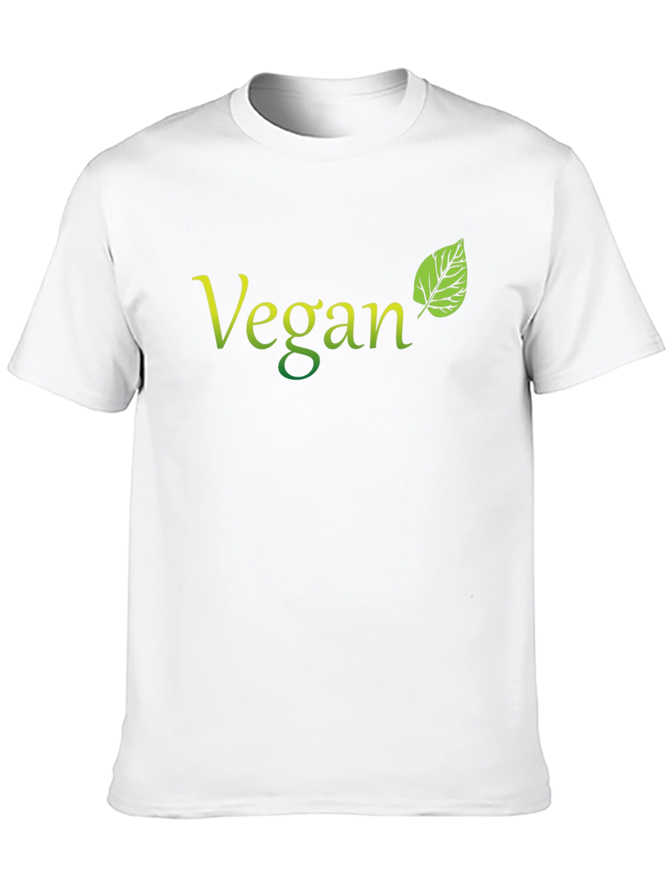 Vegan T-Shirt Black Leaf Graphic