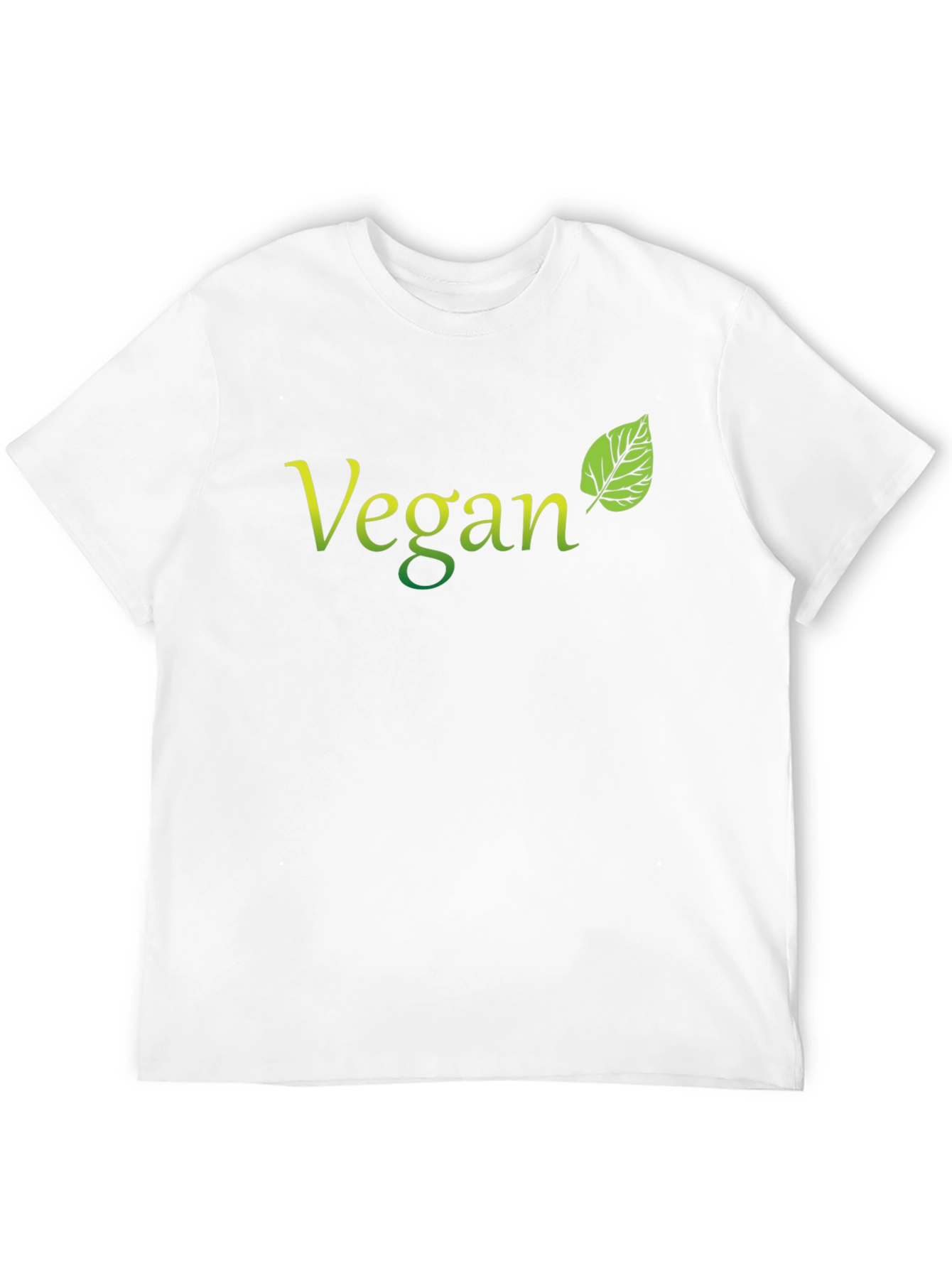 Vegan T-Shirt Black Leaf Graphic