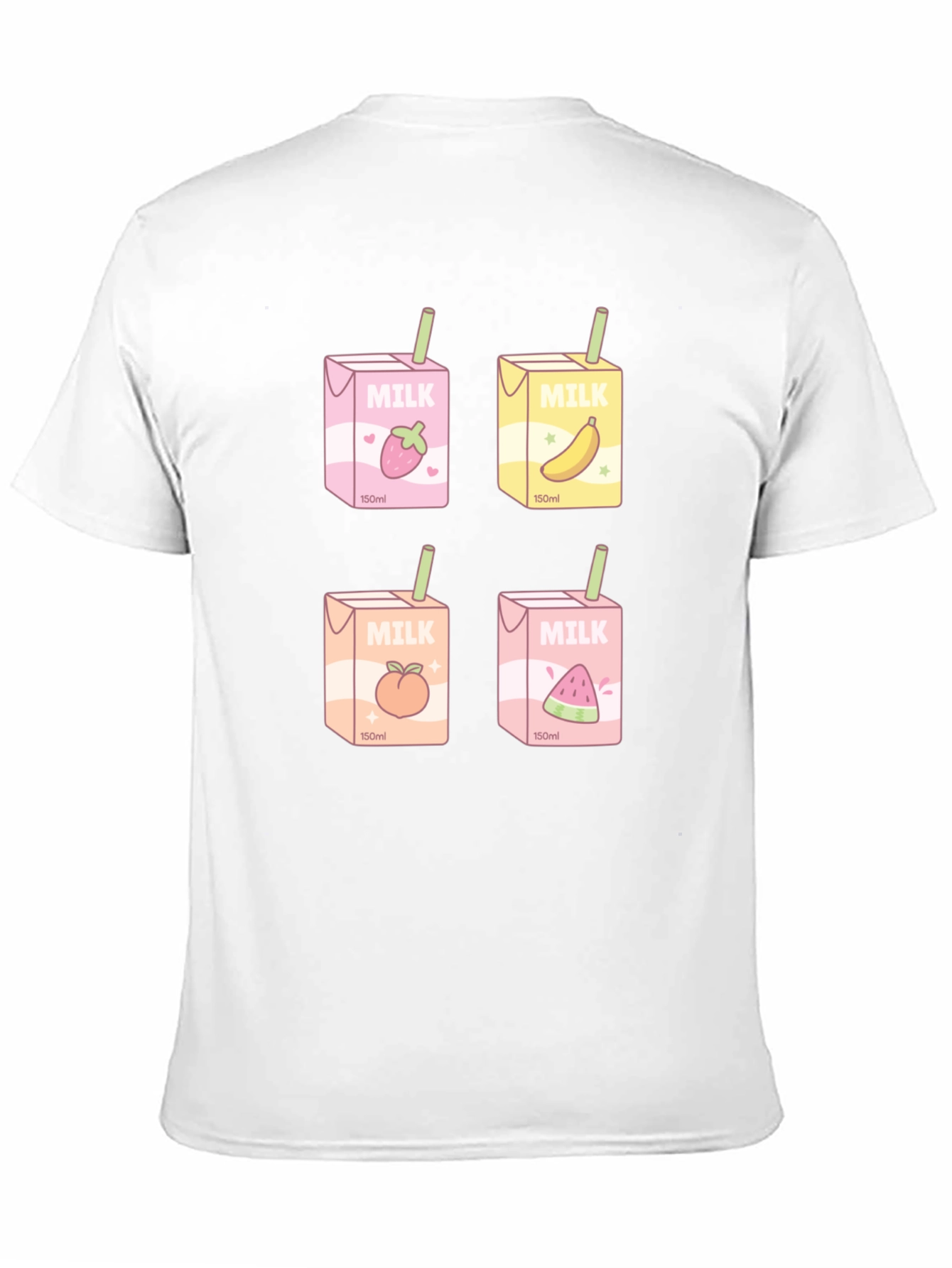 Kawaii Milk Boxes T-Shirt - Fruit Milk Design