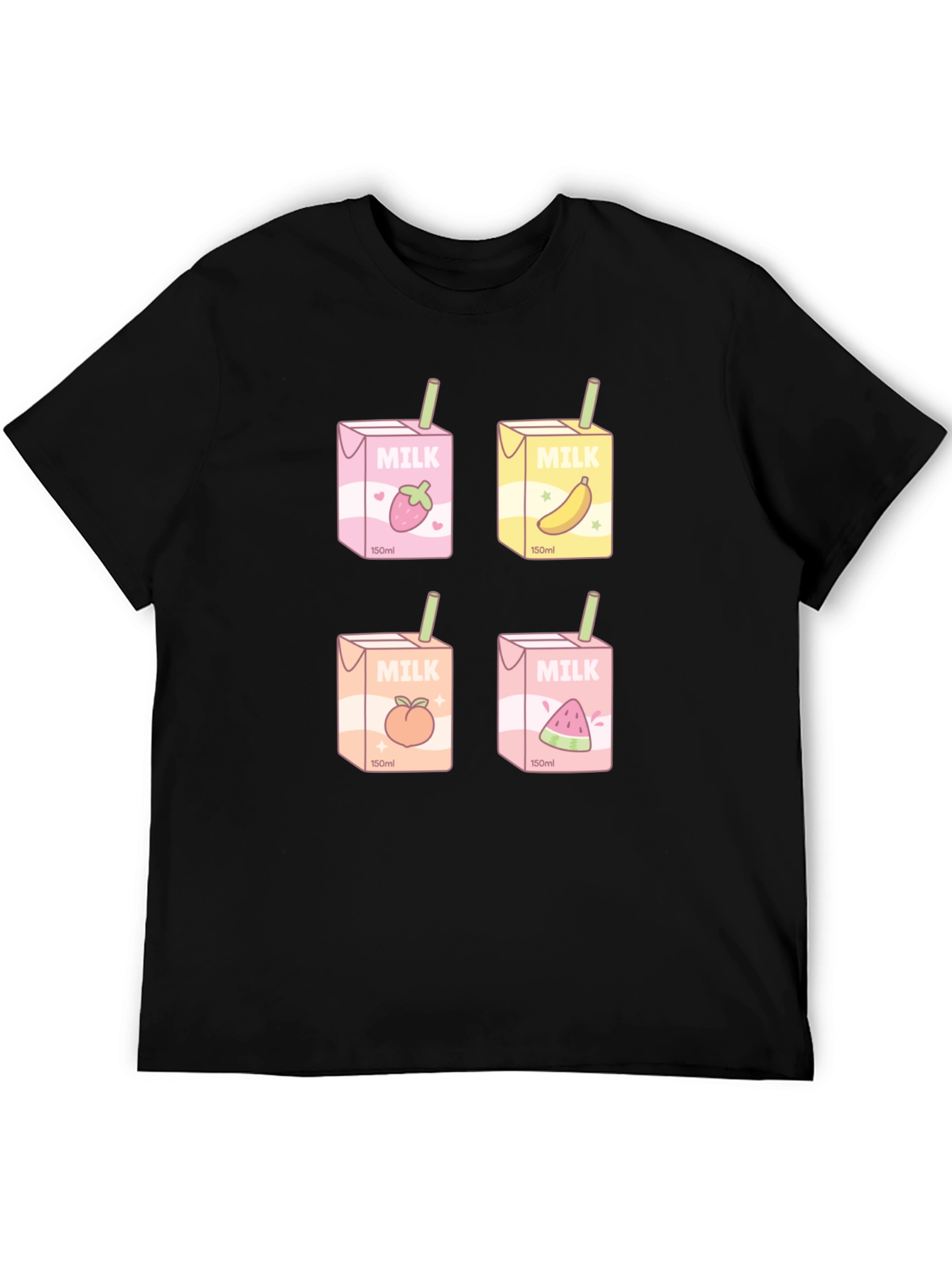 Kawaii Milk Boxes T-Shirt - Fruit Milk Design
