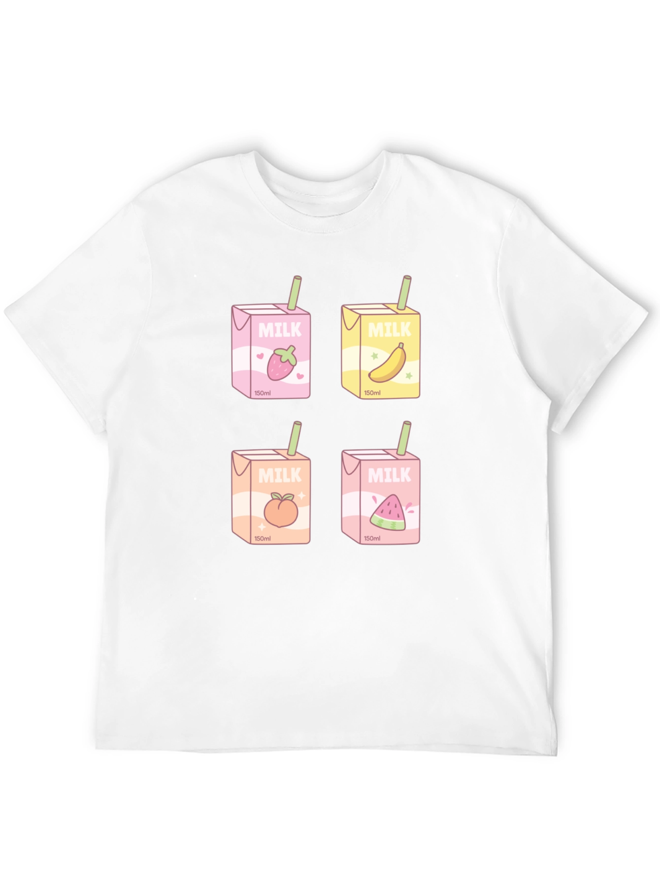 Kawaii Milk Boxes T-Shirt - Fruit Milk Design