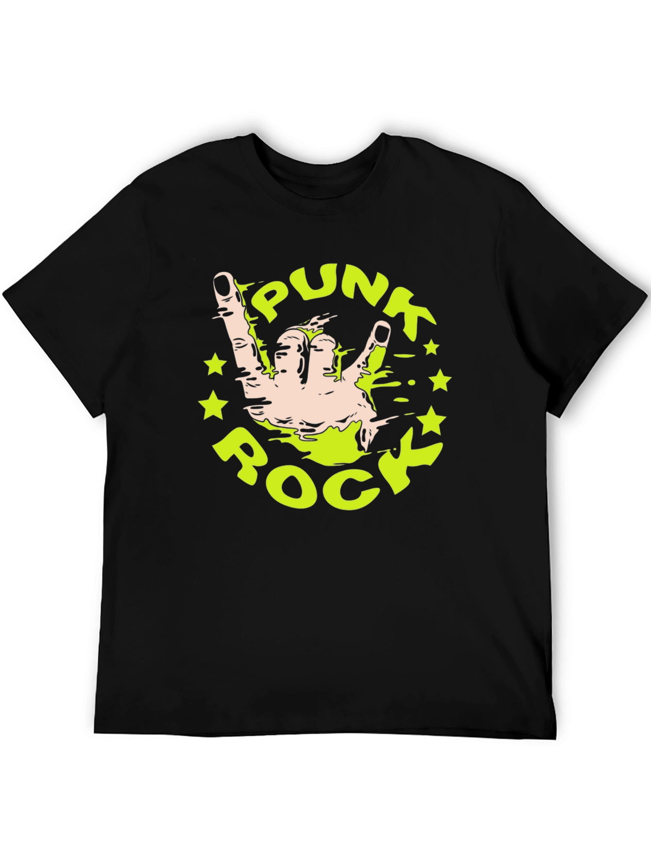 Punk Rock Hand T-Shirt - Black Cotton Tee