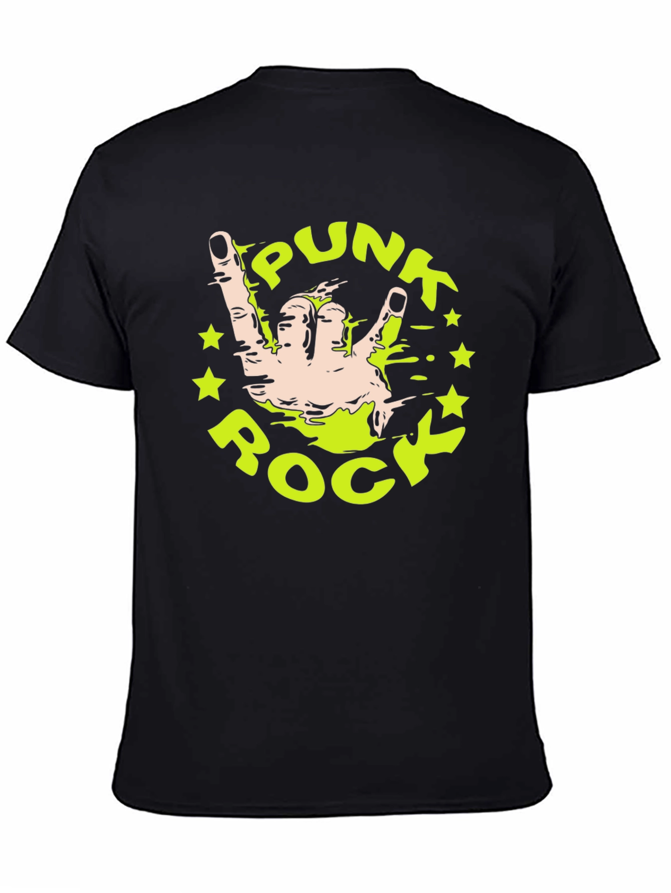 Punk Rock Hand T-Shirt - Black Cotton Tee