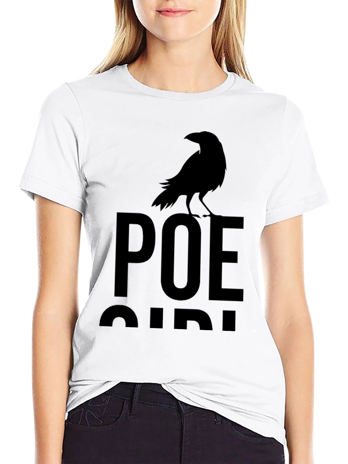Poe Raven Graphic T-Shirt - Classic Gothic Style