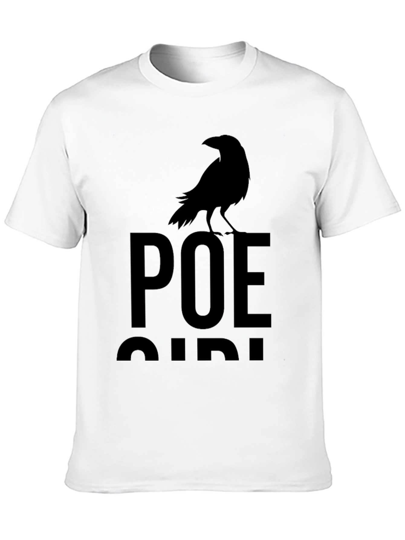 Poe Raven Graphic T-Shirt - Classic Gothic Style