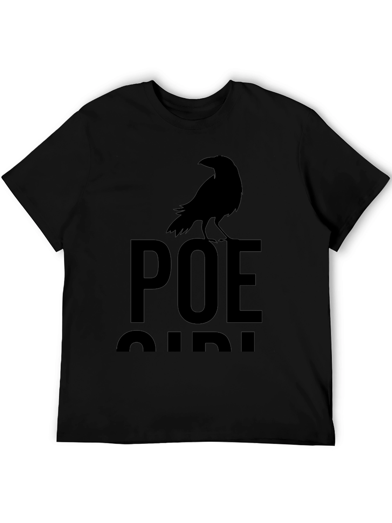 Poe Raven Graphic T-Shirt - Classic Gothic Style