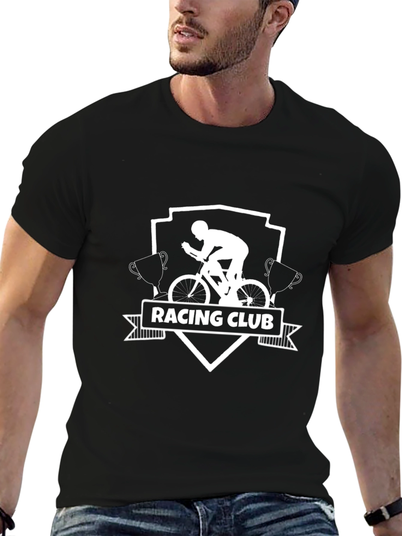 Racing Club Graphic Tee - Cyclist Design