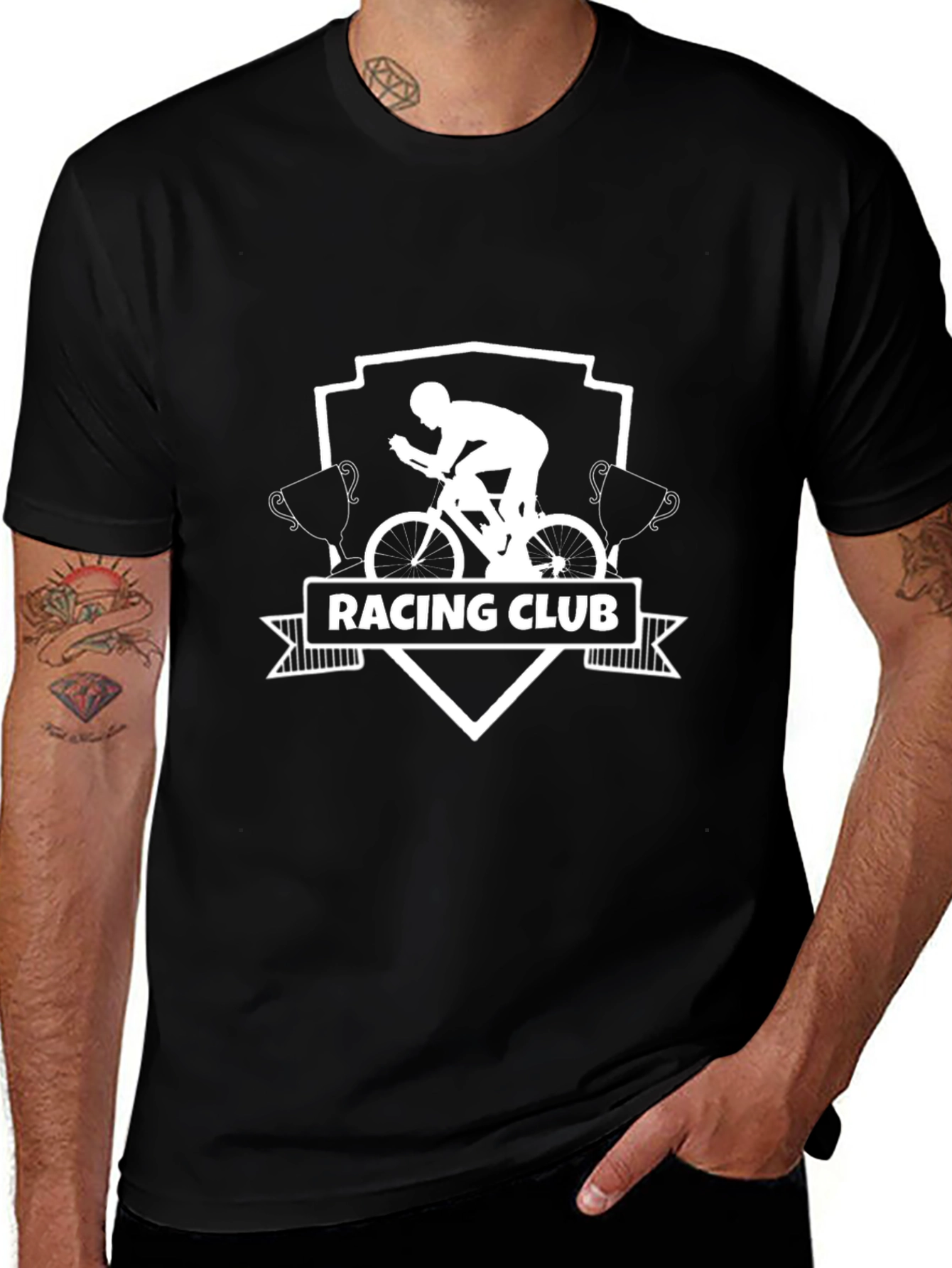 Racing Club Graphic Tee - Cyclist Design