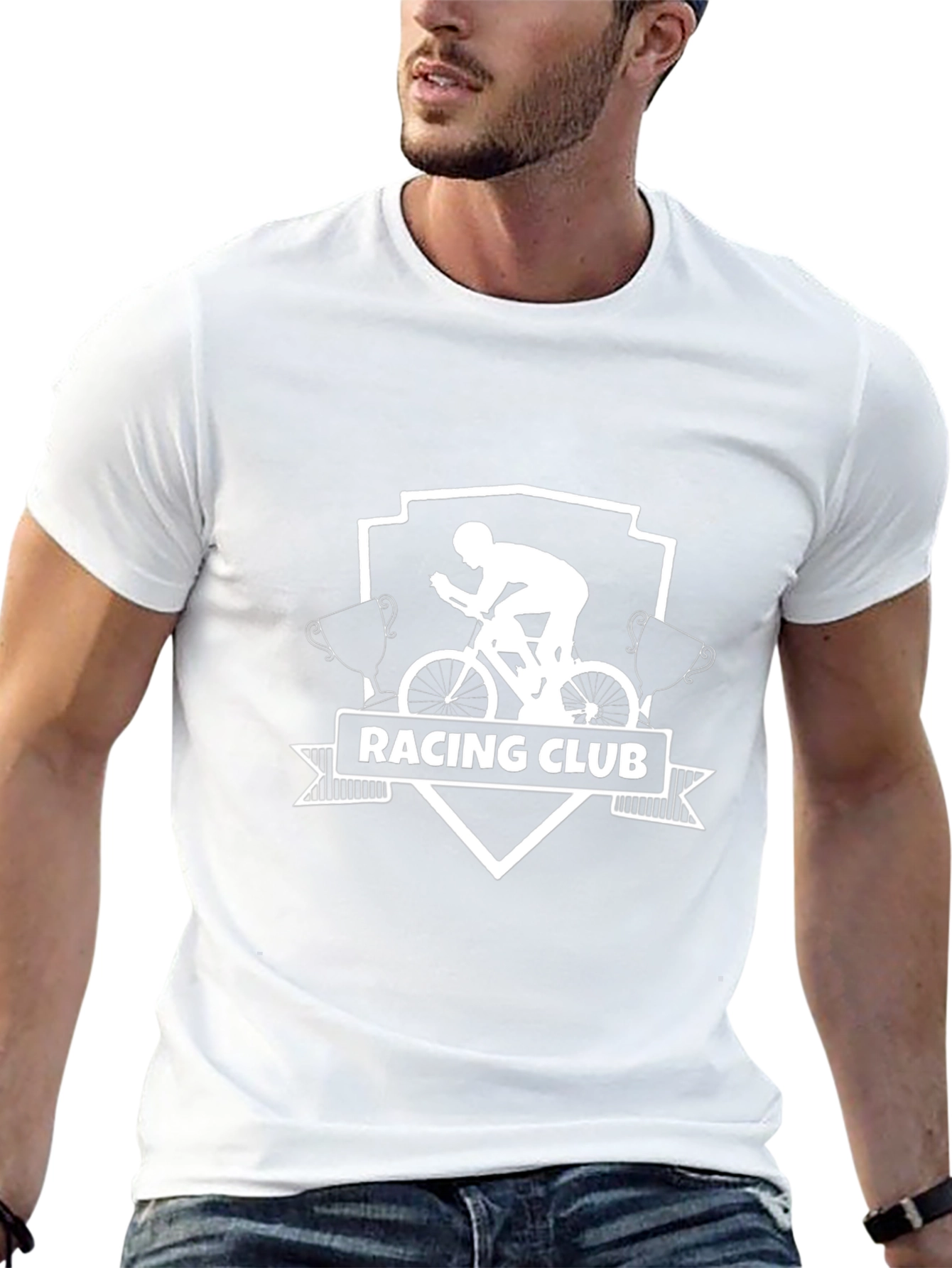 Racing Club Graphic Tee - Cyclist Design