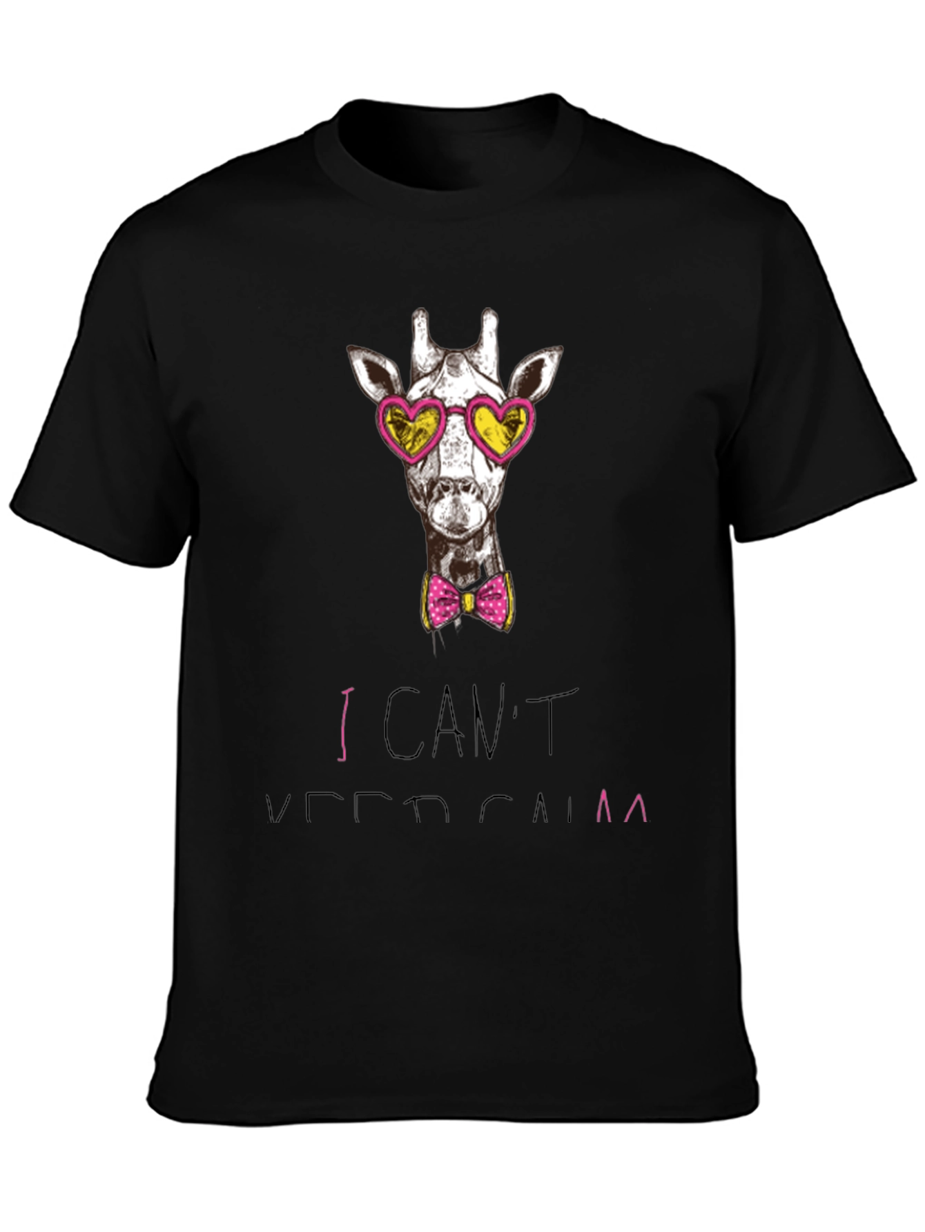 Giraffe Heart Sunglasses T-Shirt - I Cant Keep Calm