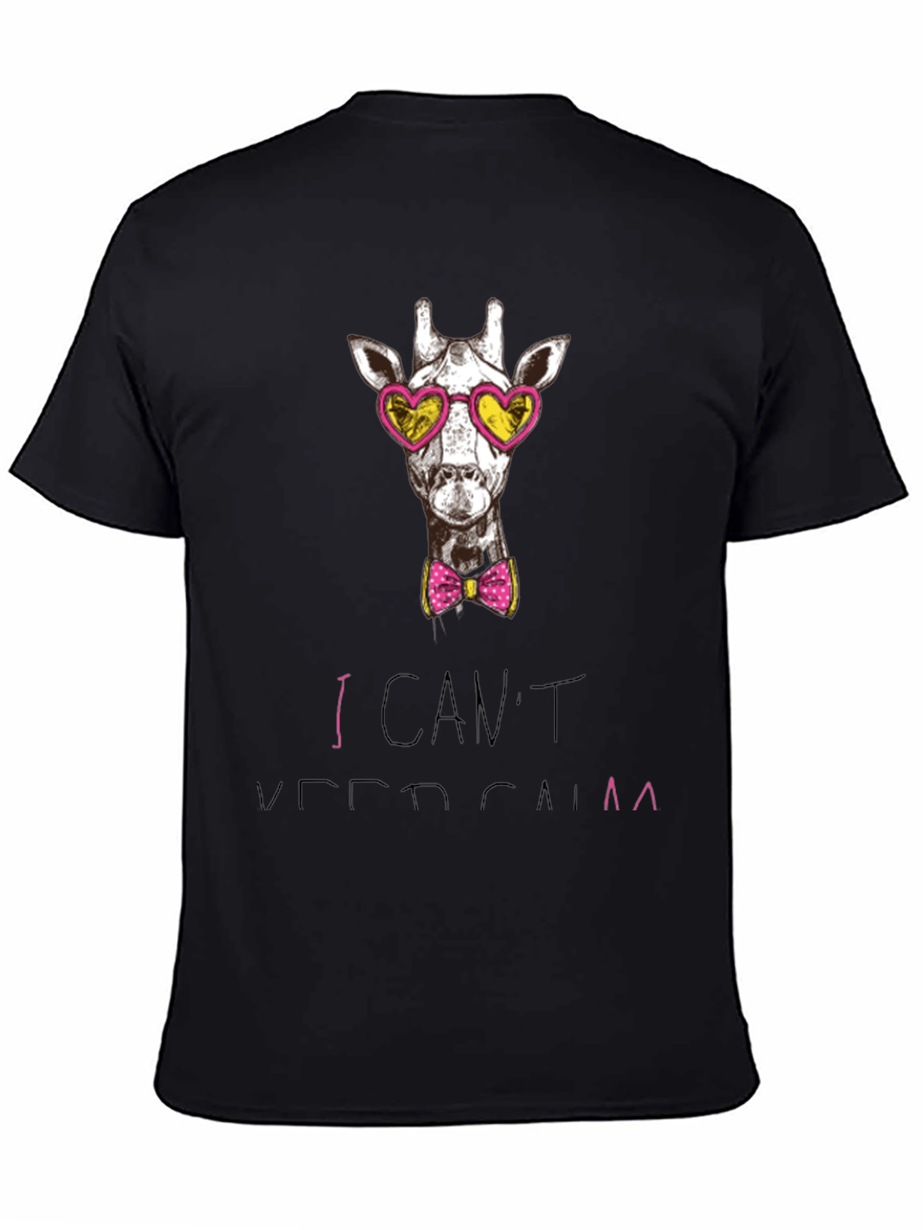 Giraffe Heart Sunglasses T-Shirt - I Cant Keep Calm