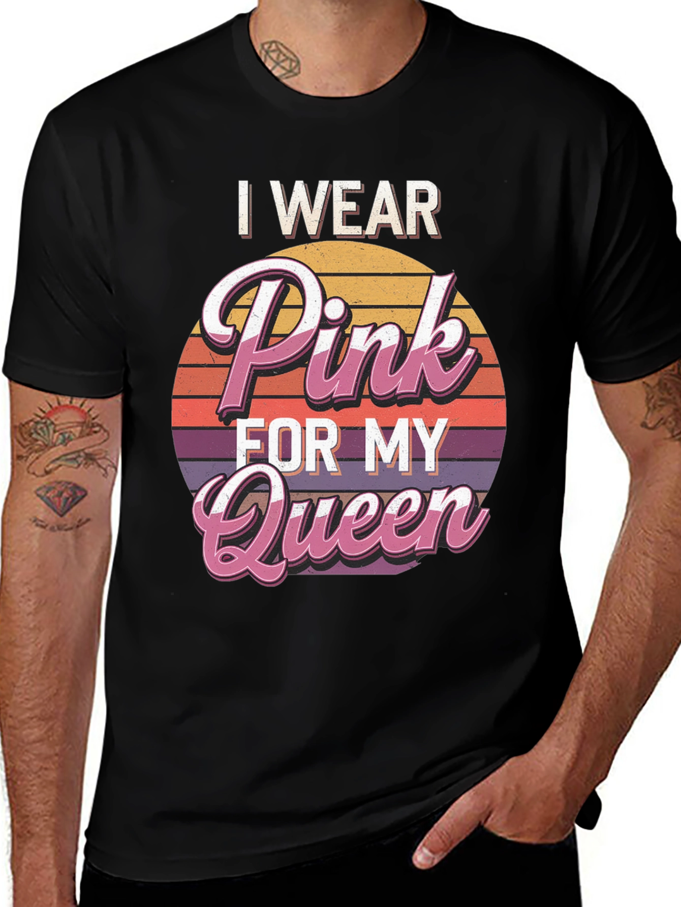 I Wear Pink for My Queen Graphic Tee