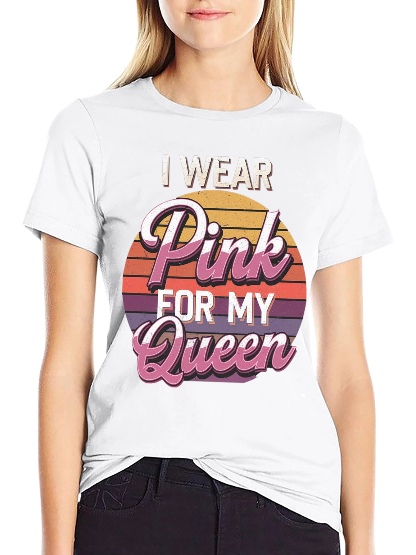 I Wear Pink for My Queen Graphic Tee