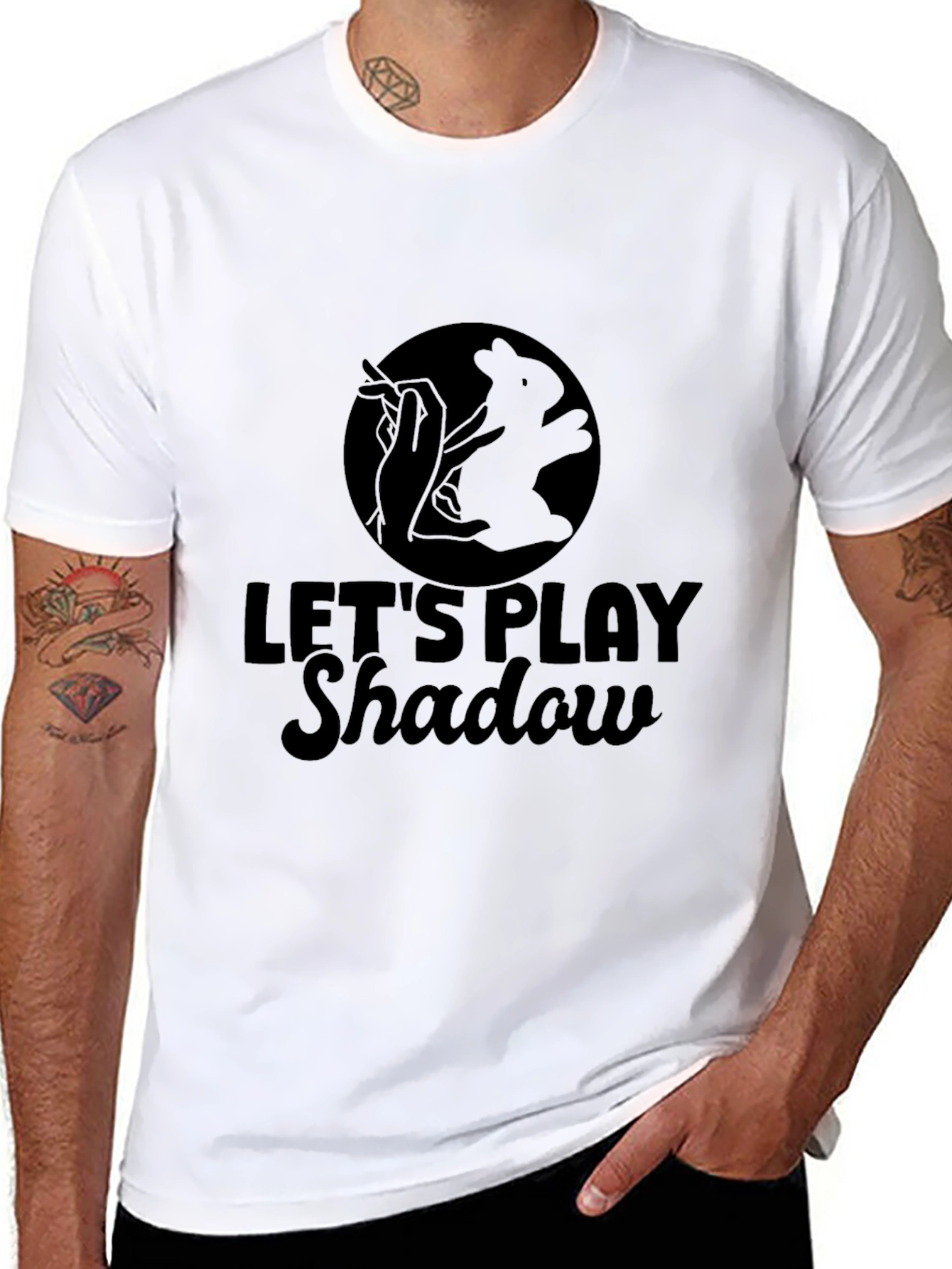 Lets Play Shadow Black T-Shirt