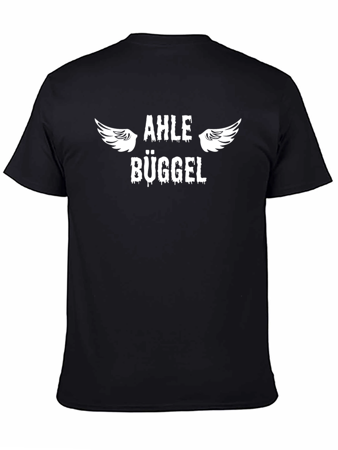 Ahle Büggel Graphic Tee - Black Crew Neck Shirt