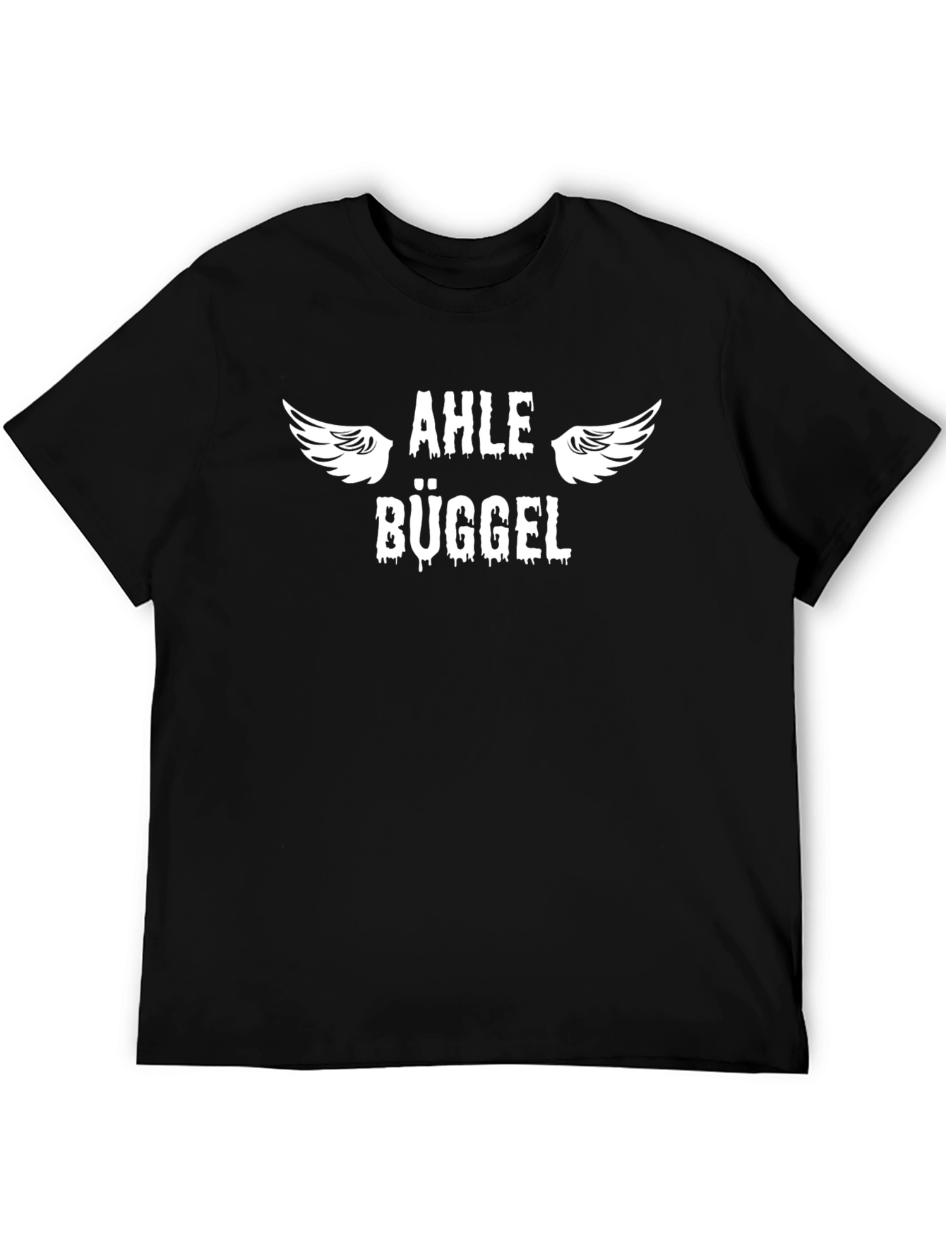 Ahle Büggel Graphic Tee - Black Crew Neck Shirt