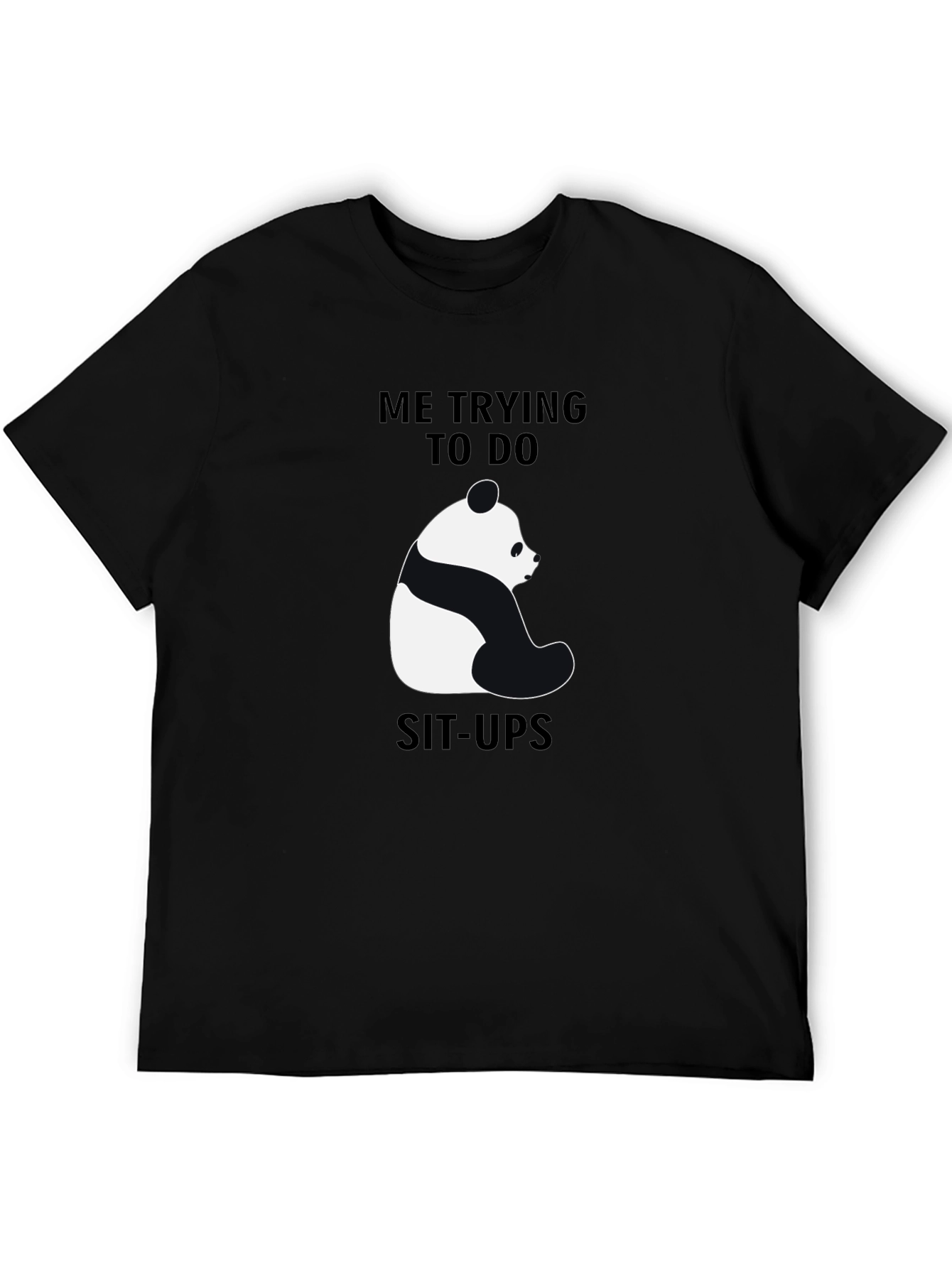 Funny Panda Sit-Ups Graphic T-Shirt