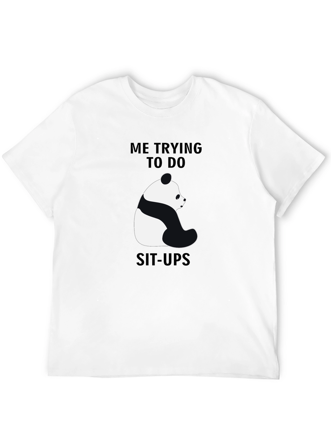 Funny Panda Sit-Ups Graphic T-Shirt