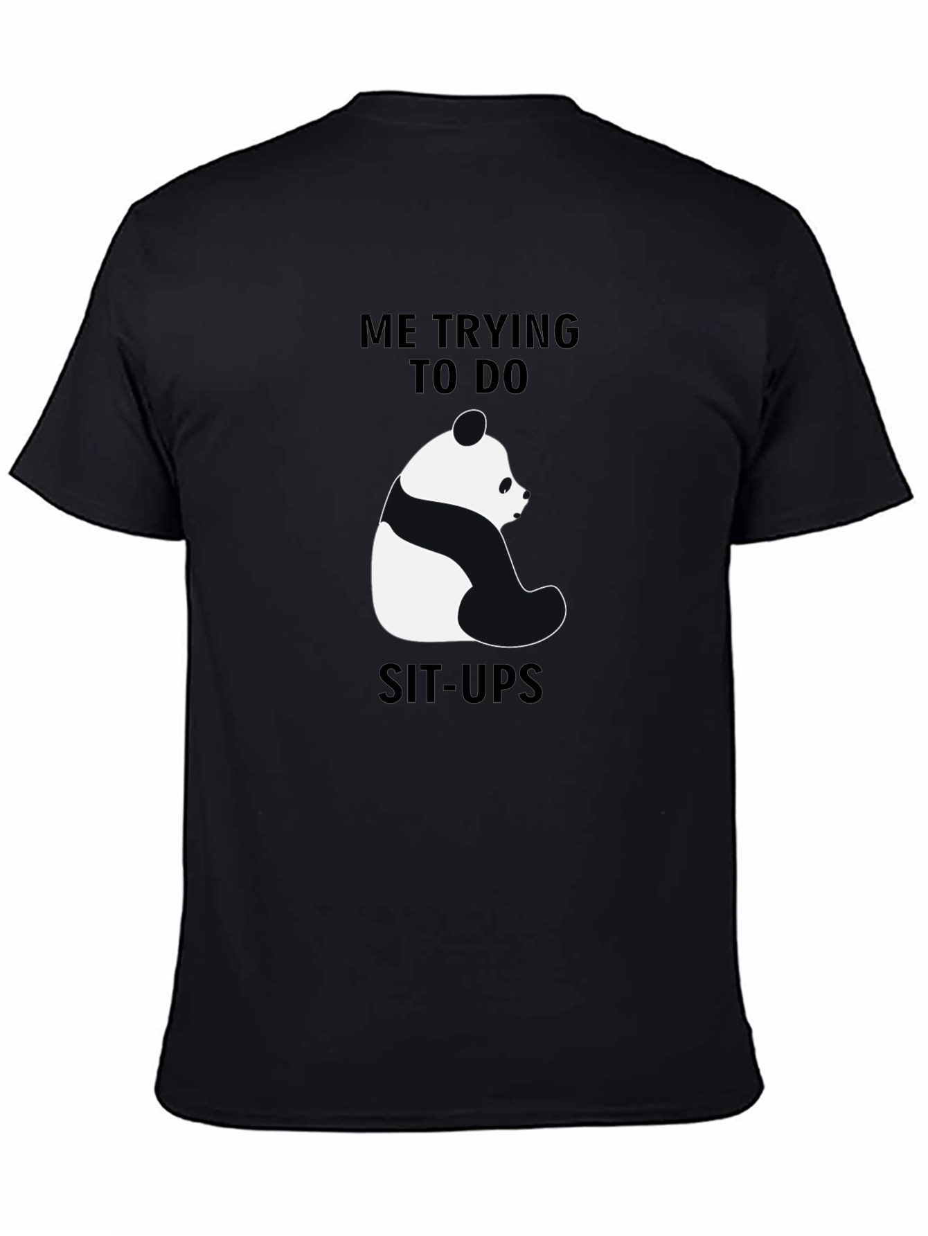 Funny Panda Sit-Ups Graphic T-Shirt