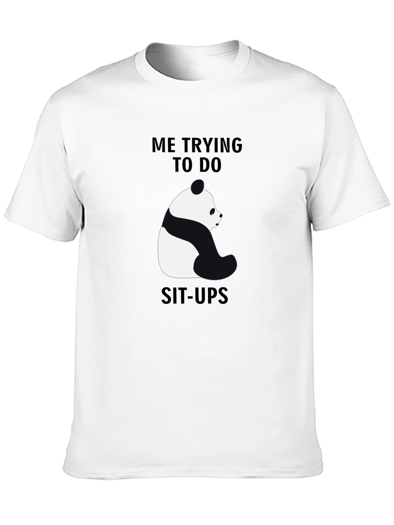 Funny Panda Sit-Ups Graphic T-Shirt