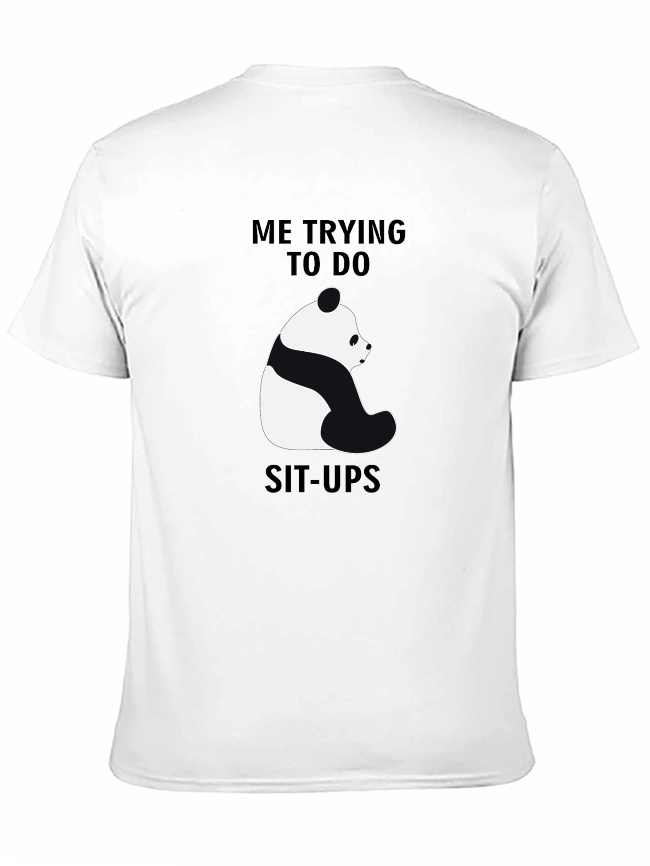 Funny Panda Sit-Ups Graphic T-Shirt
