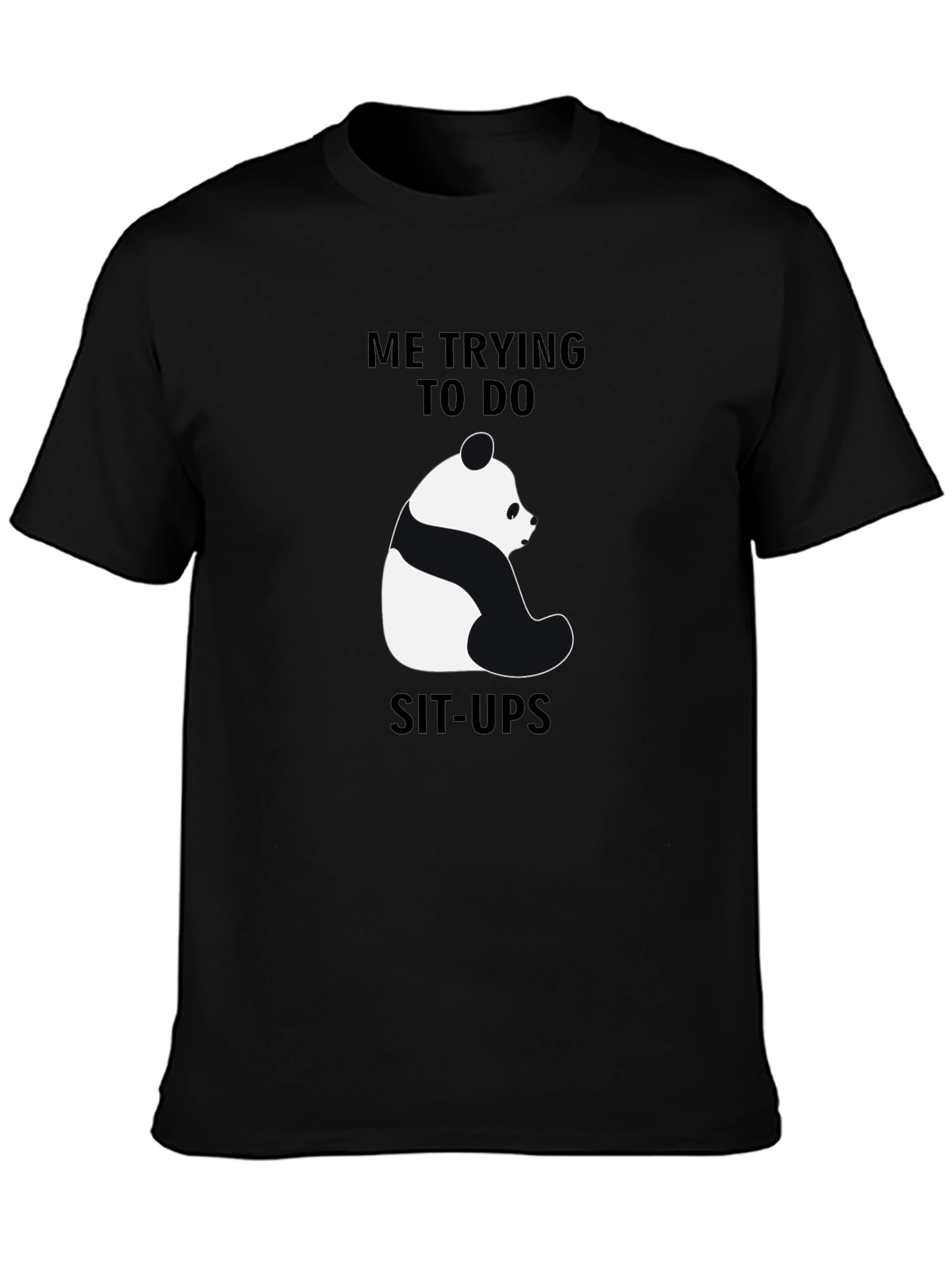 Funny Panda Sit-Ups Graphic T-Shirt