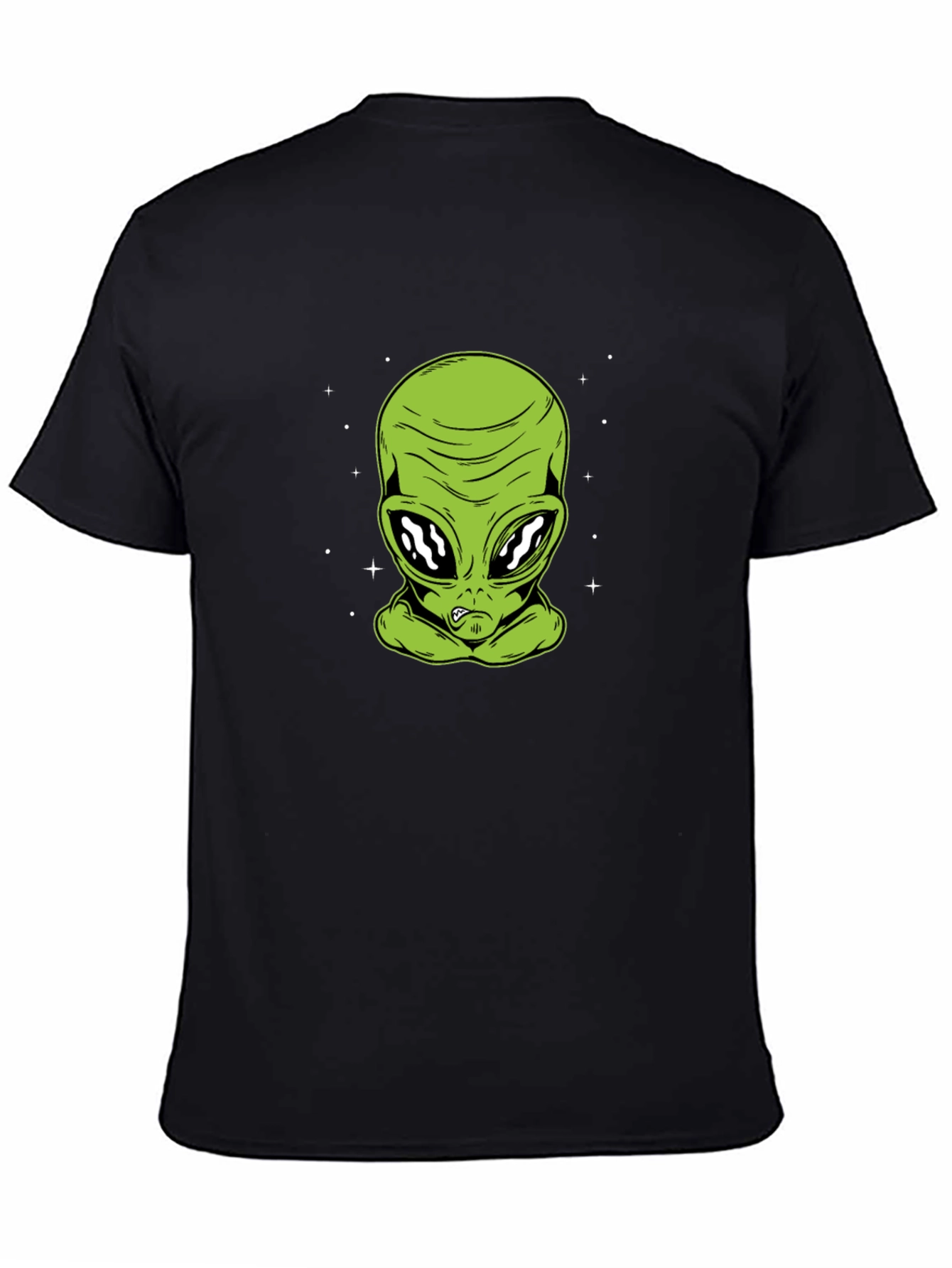 Alien Graphic Print Black T-Shirt