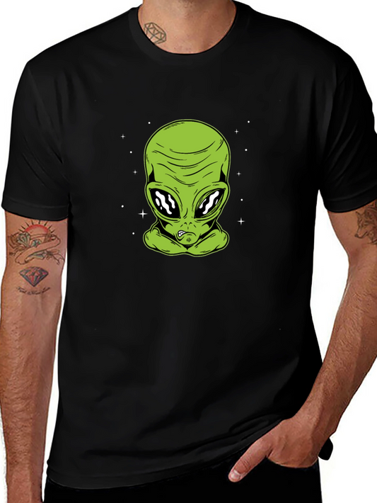 Alien Graphic Print Black T-Shirt