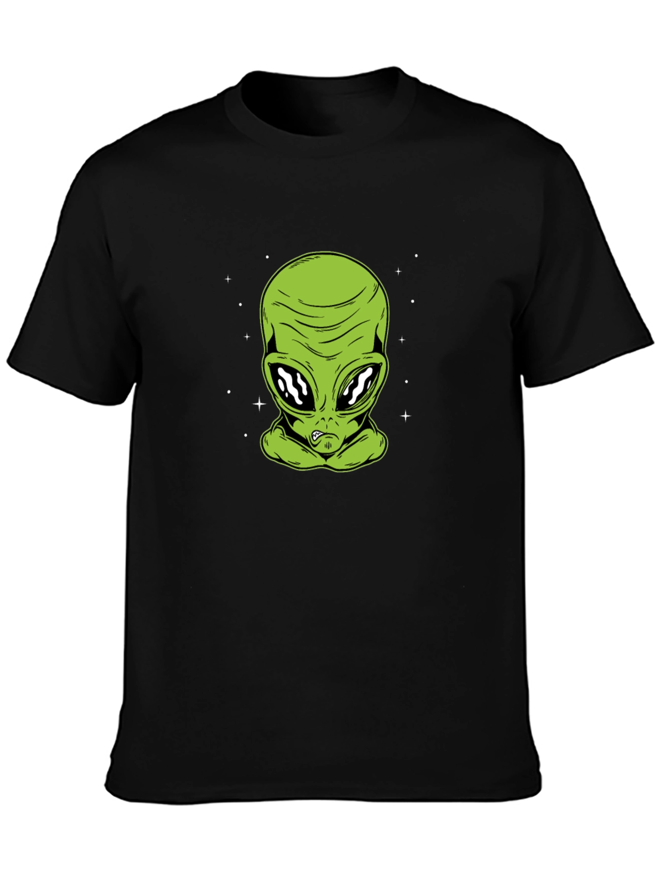Alien Graphic Print Black T-Shirt