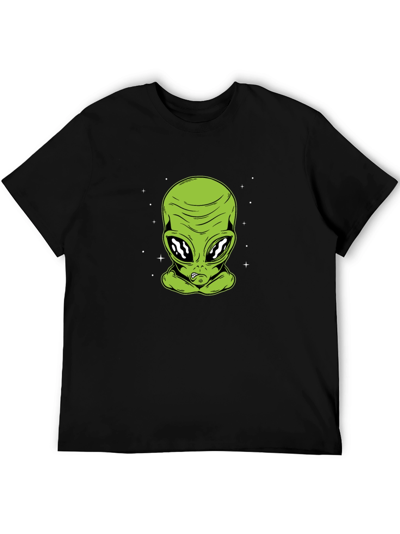 Alien Graphic Print Black T-Shirt