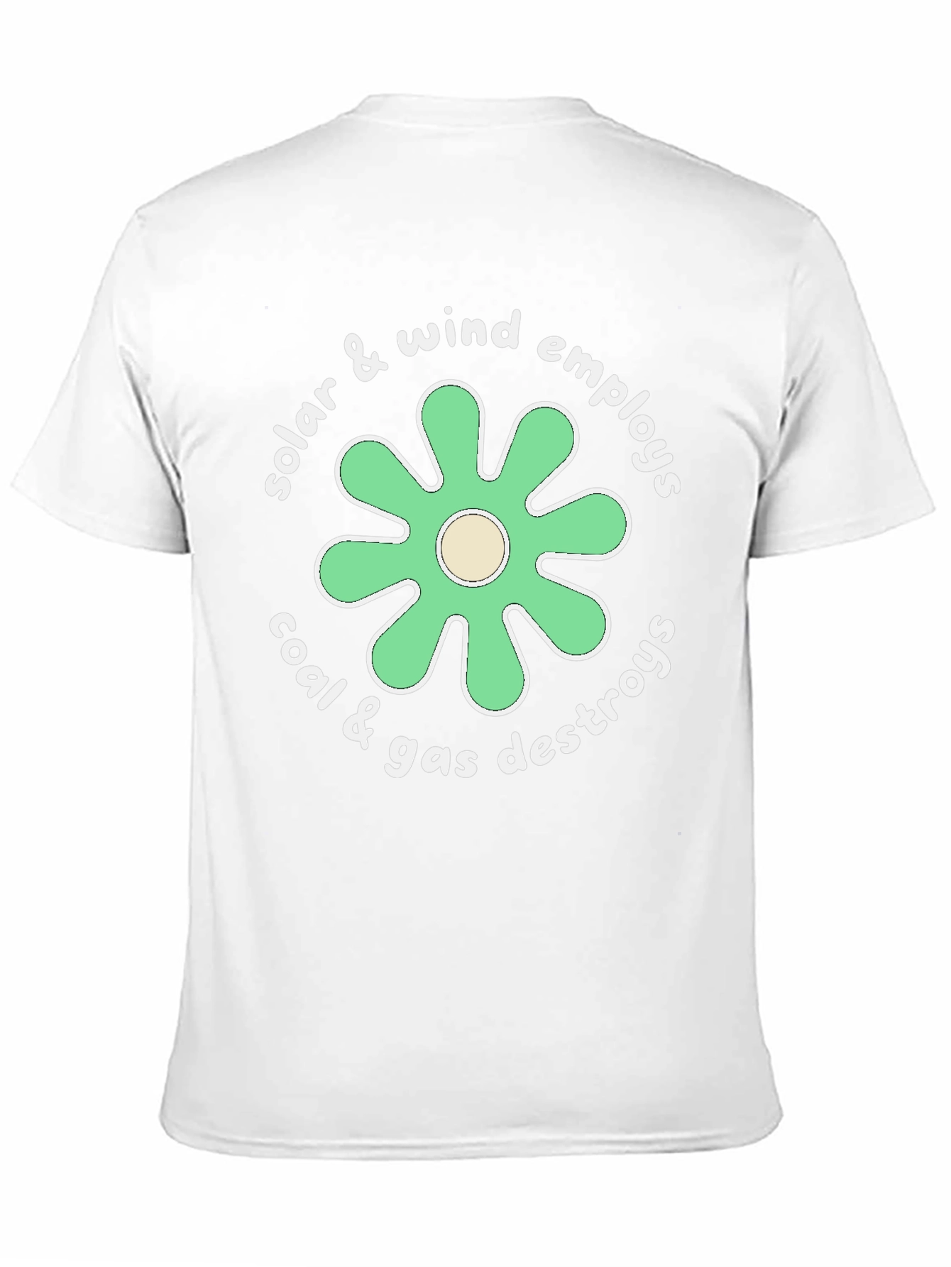 Eco-Friendly Graphic Tee: Solar & Wind Power Advocacy Shirt