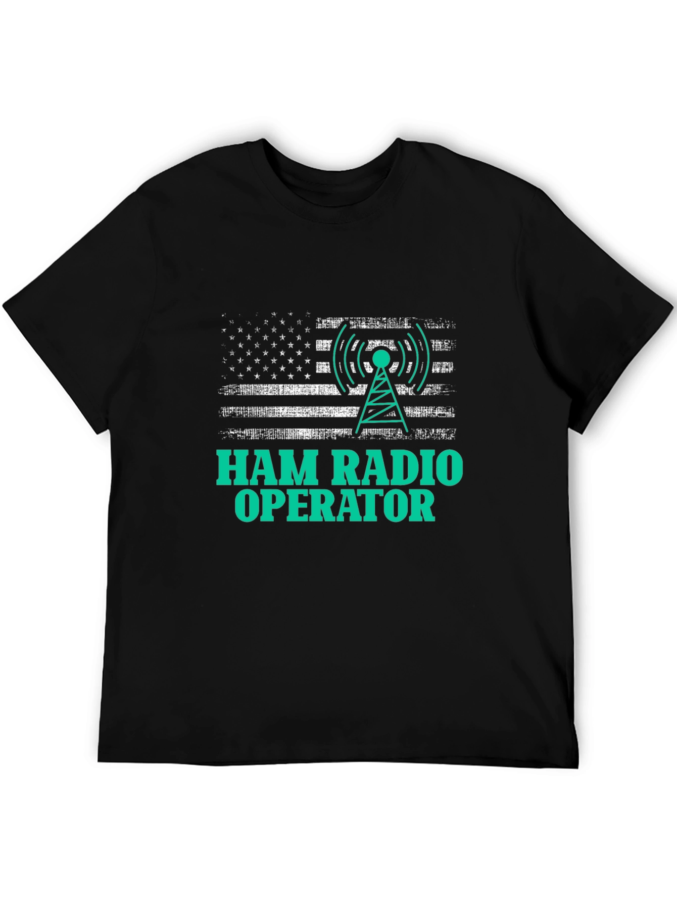 Ham Radio Operator American Flag T-Shirt
