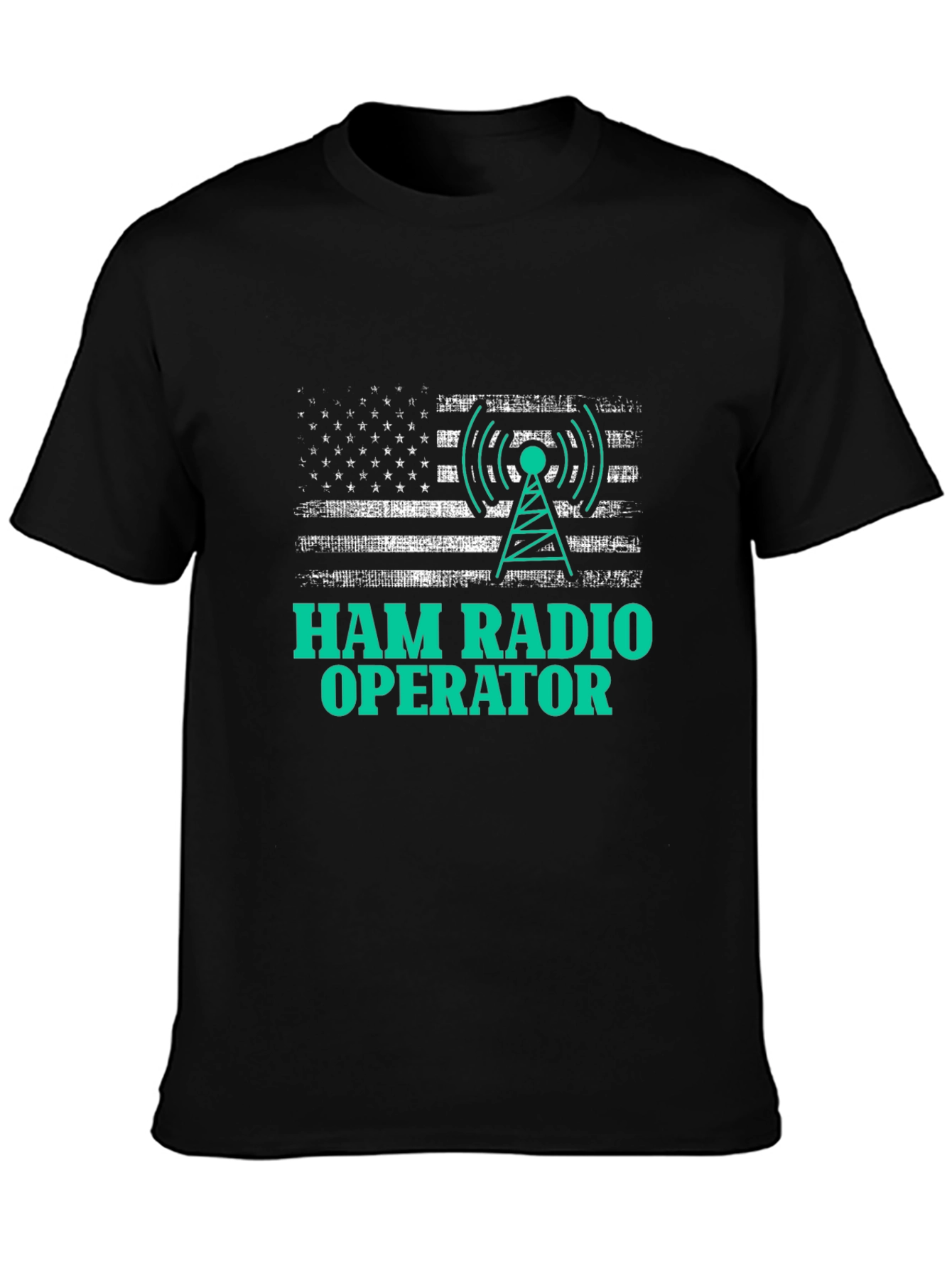 Ham Radio Operator American Flag T-Shirt