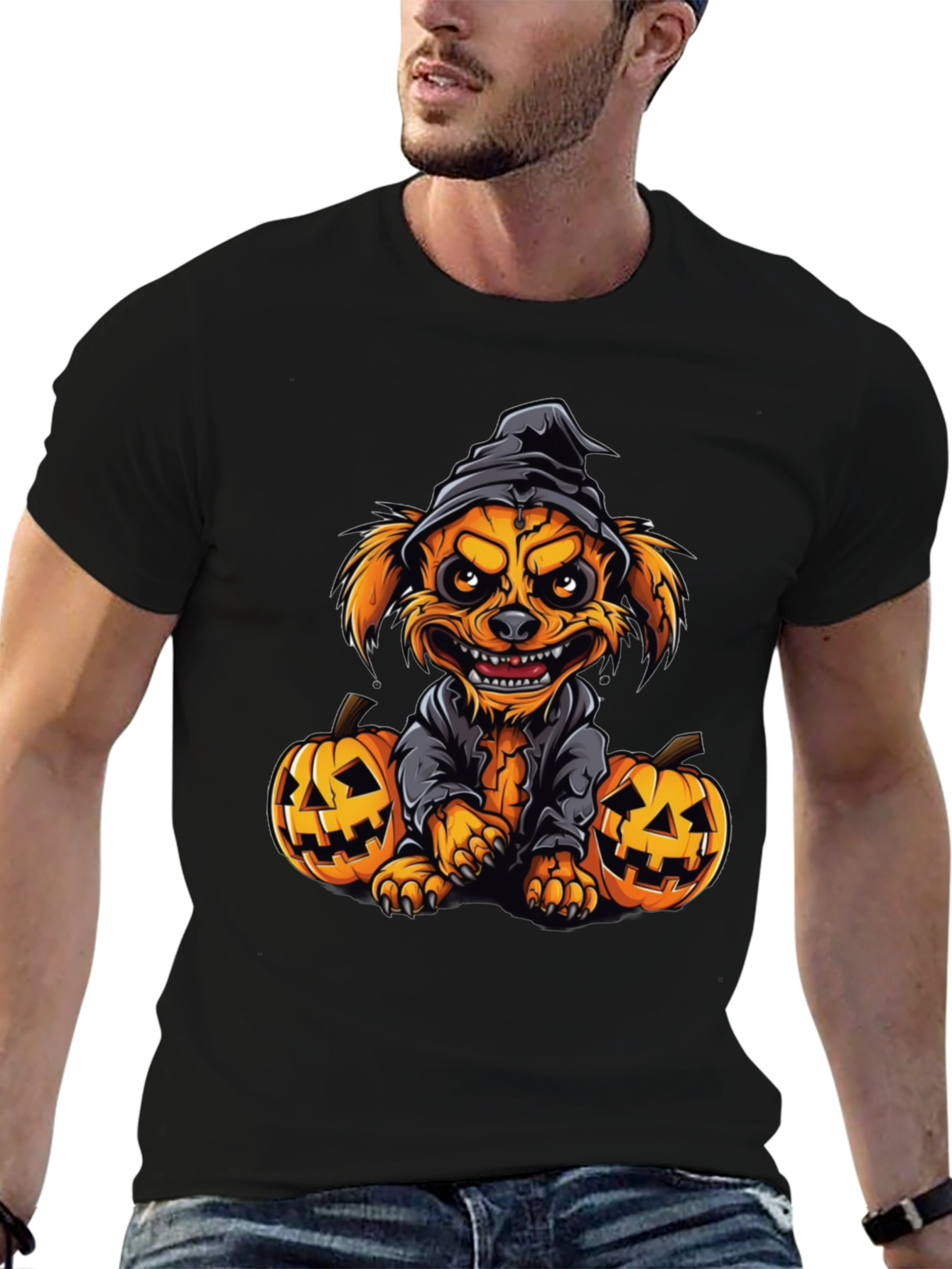 Halloween Dog T-Shirt - Pumpkin Witch