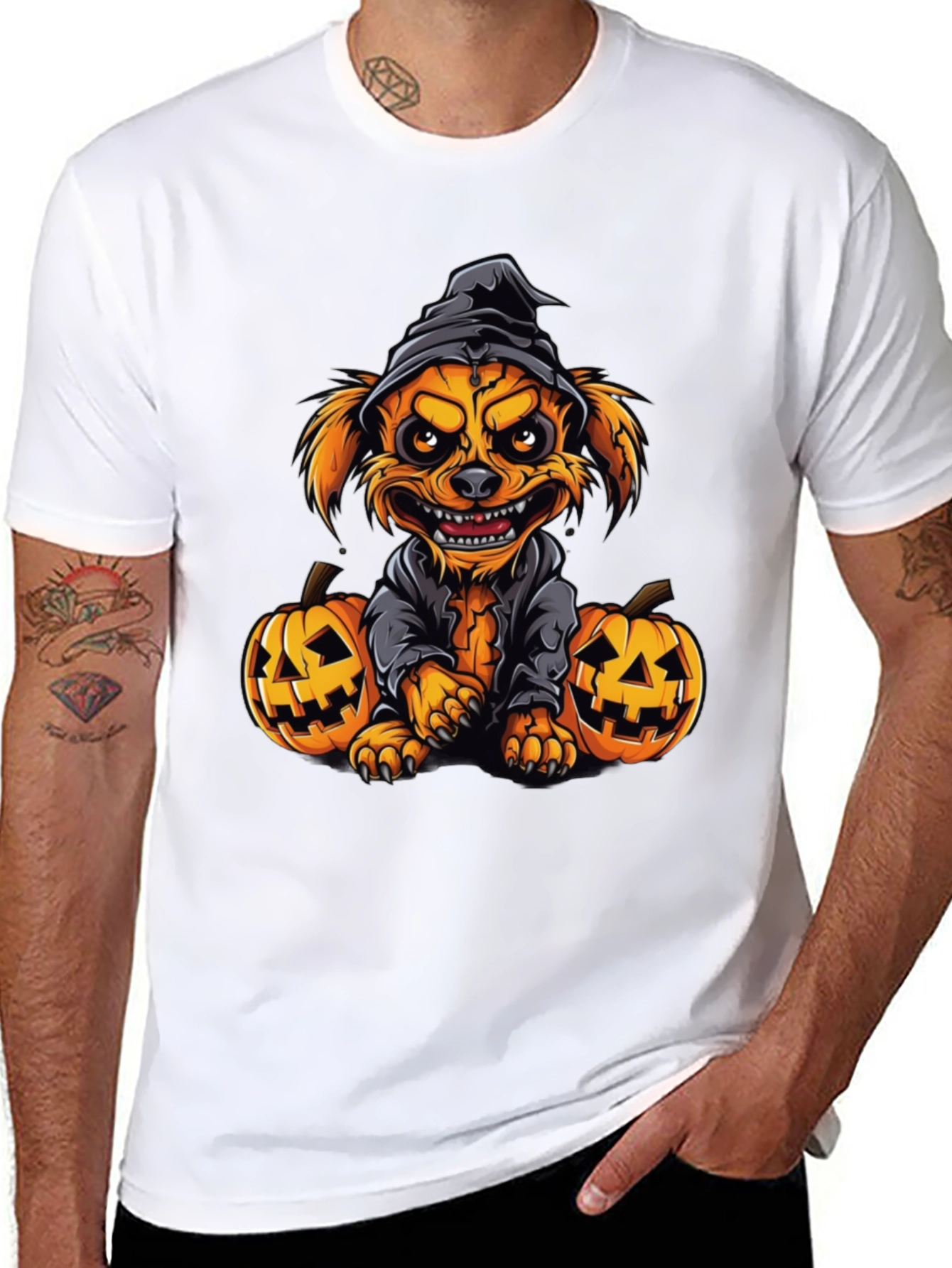 Halloween Dog T-Shirt - Pumpkin Witch