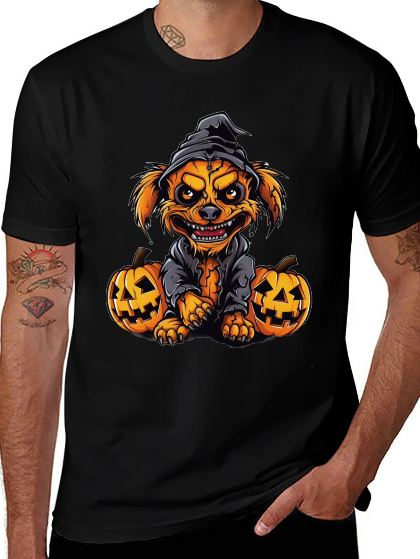 Halloween Dog T-Shirt - Pumpkin Witch