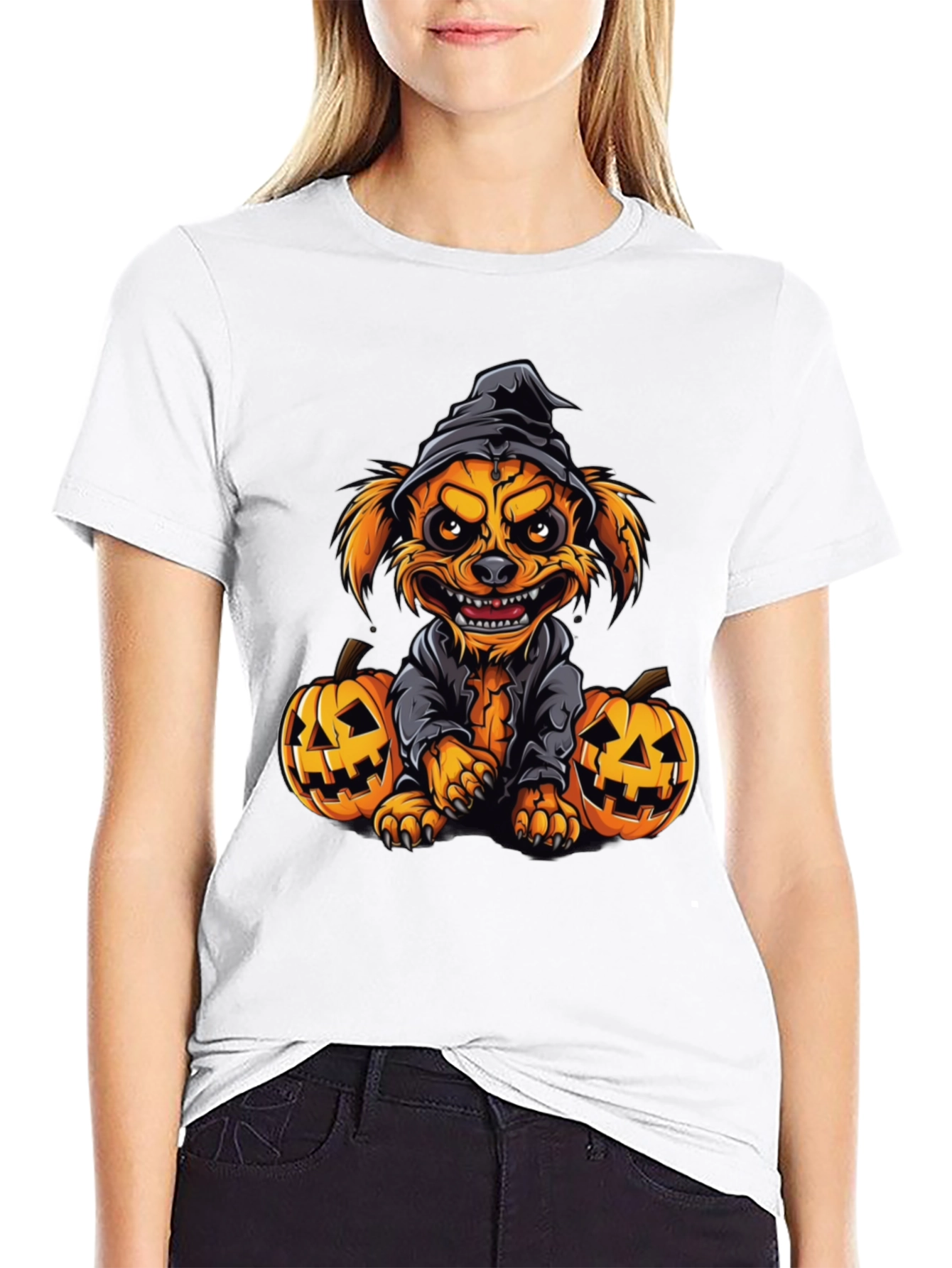 Halloween Dog T-Shirt - Pumpkin Witch