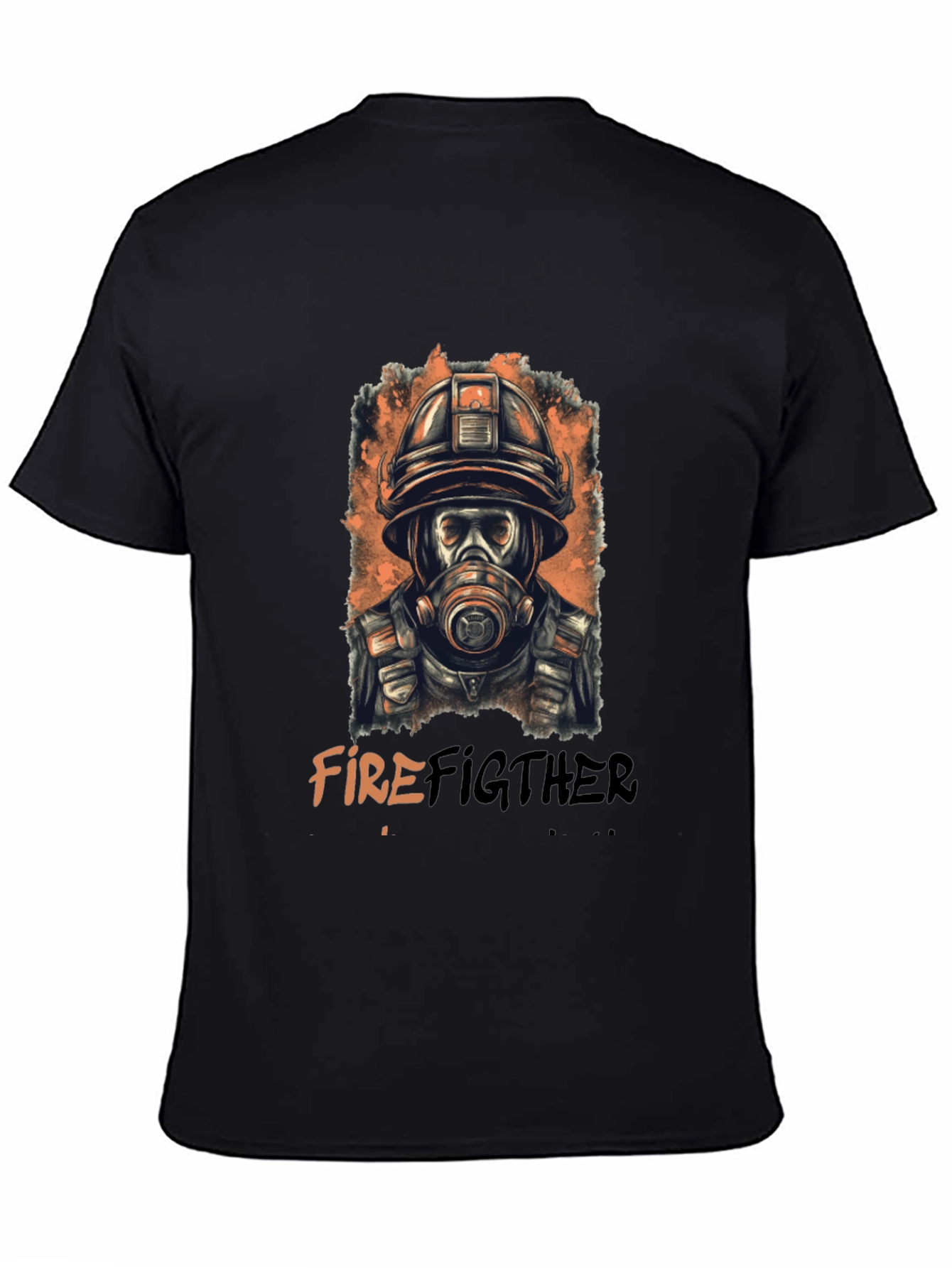 Firefighter Graphic Tee - Cool Black T-Shirt