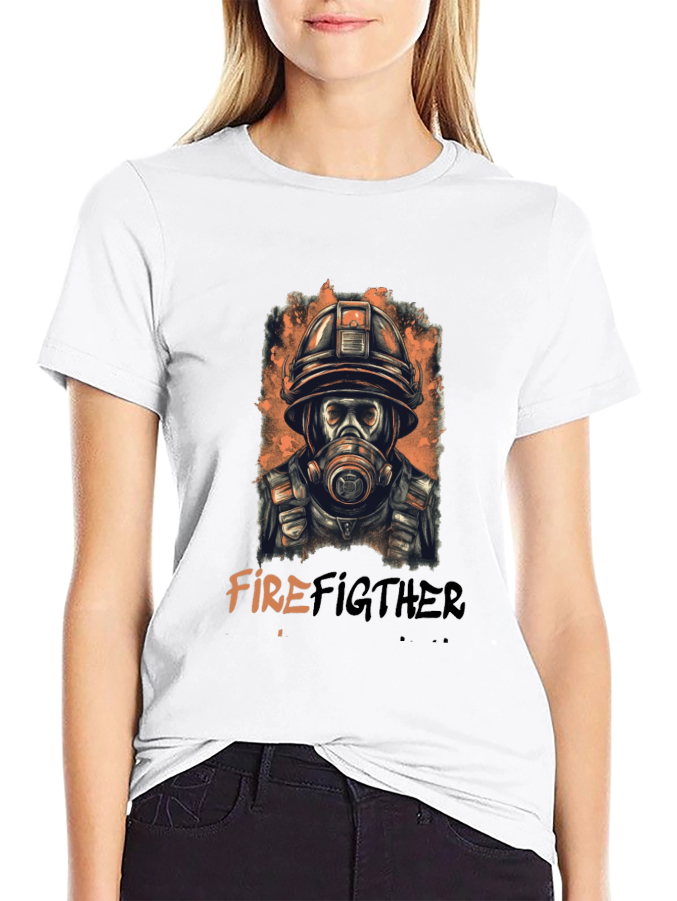 Firefighter Graphic Tee - Cool Black T-Shirt