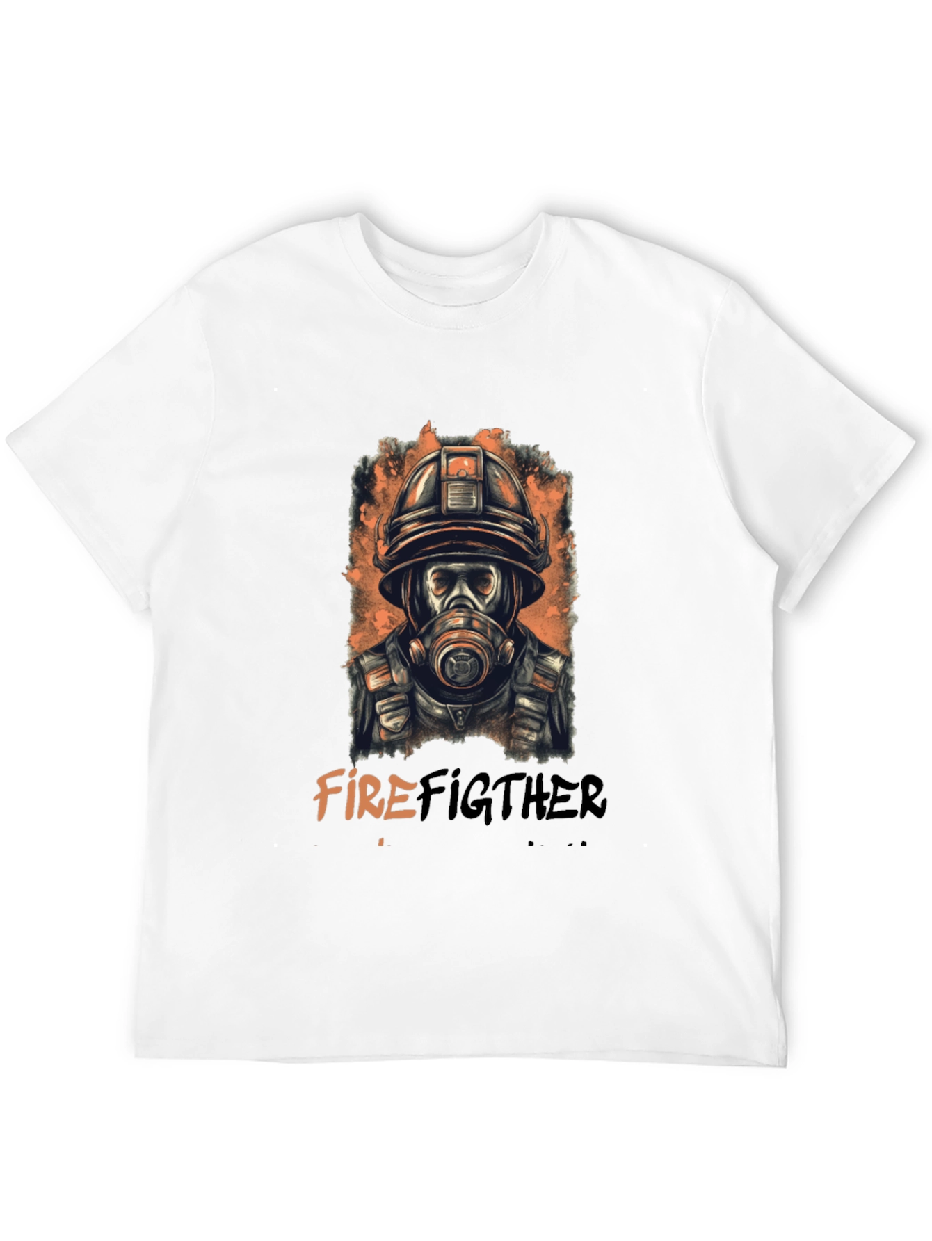 Firefighter Graphic Tee - Cool Black T-Shirt