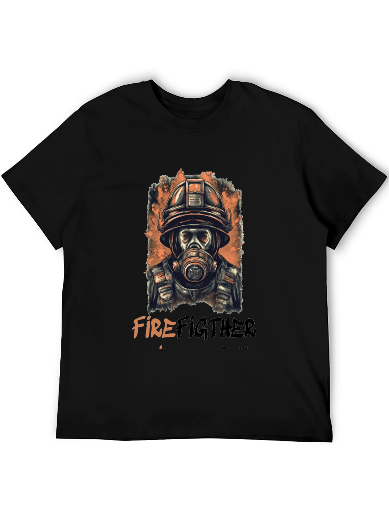 Firefighter Graphic Tee - Cool Black T-Shirt